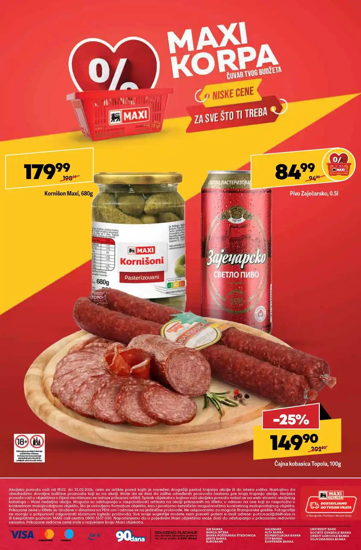 Maxi nedeljna akcija katalog strana 24 završne ponude do 25. februara 2026 Maxi nedeljni katalog strana 24 završne ponude i popusti Srbija februar 2026