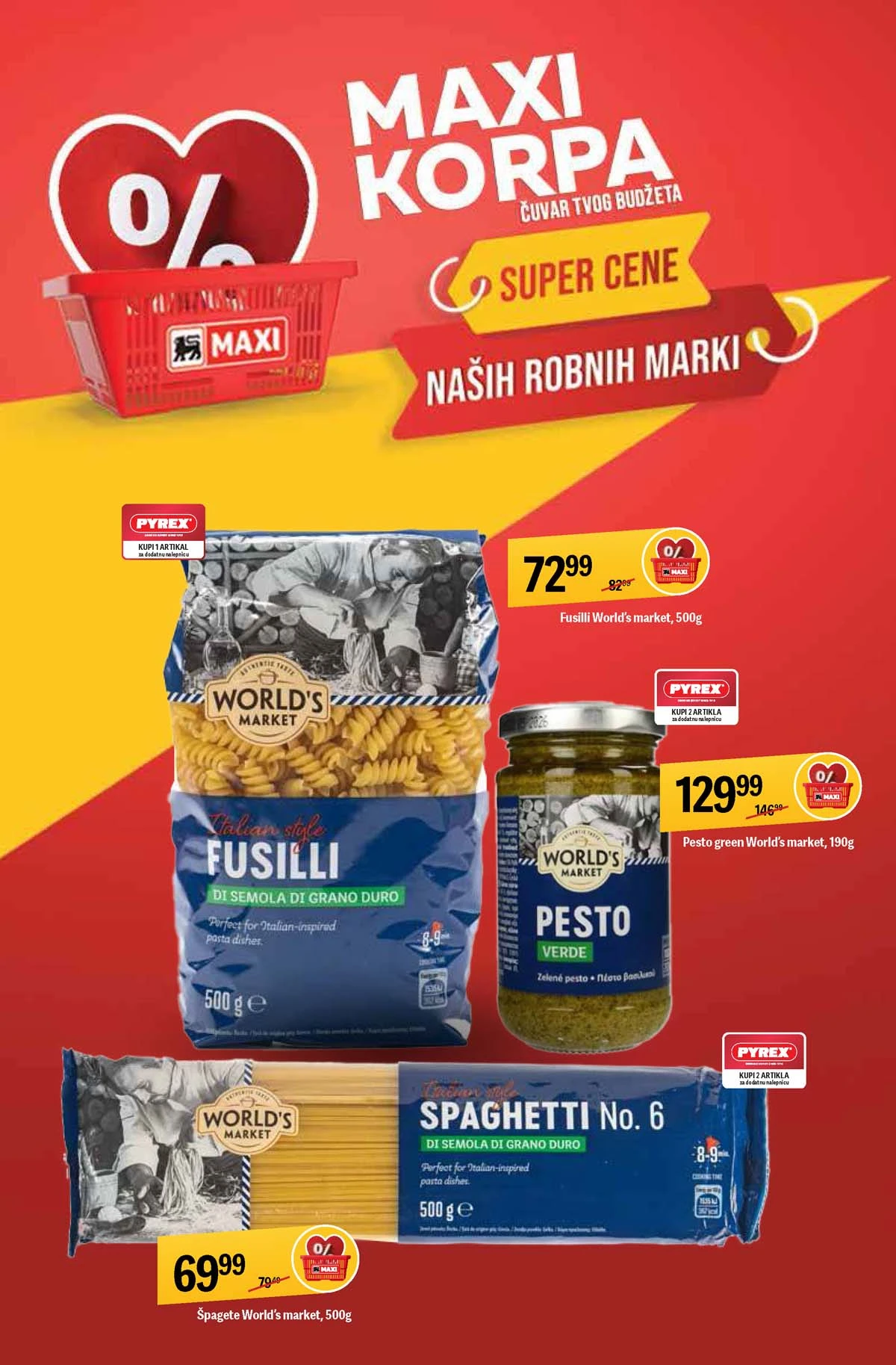Maxi nedeljni katalog strana 3 akcijske cene hrane i pića Srbija mart  2026