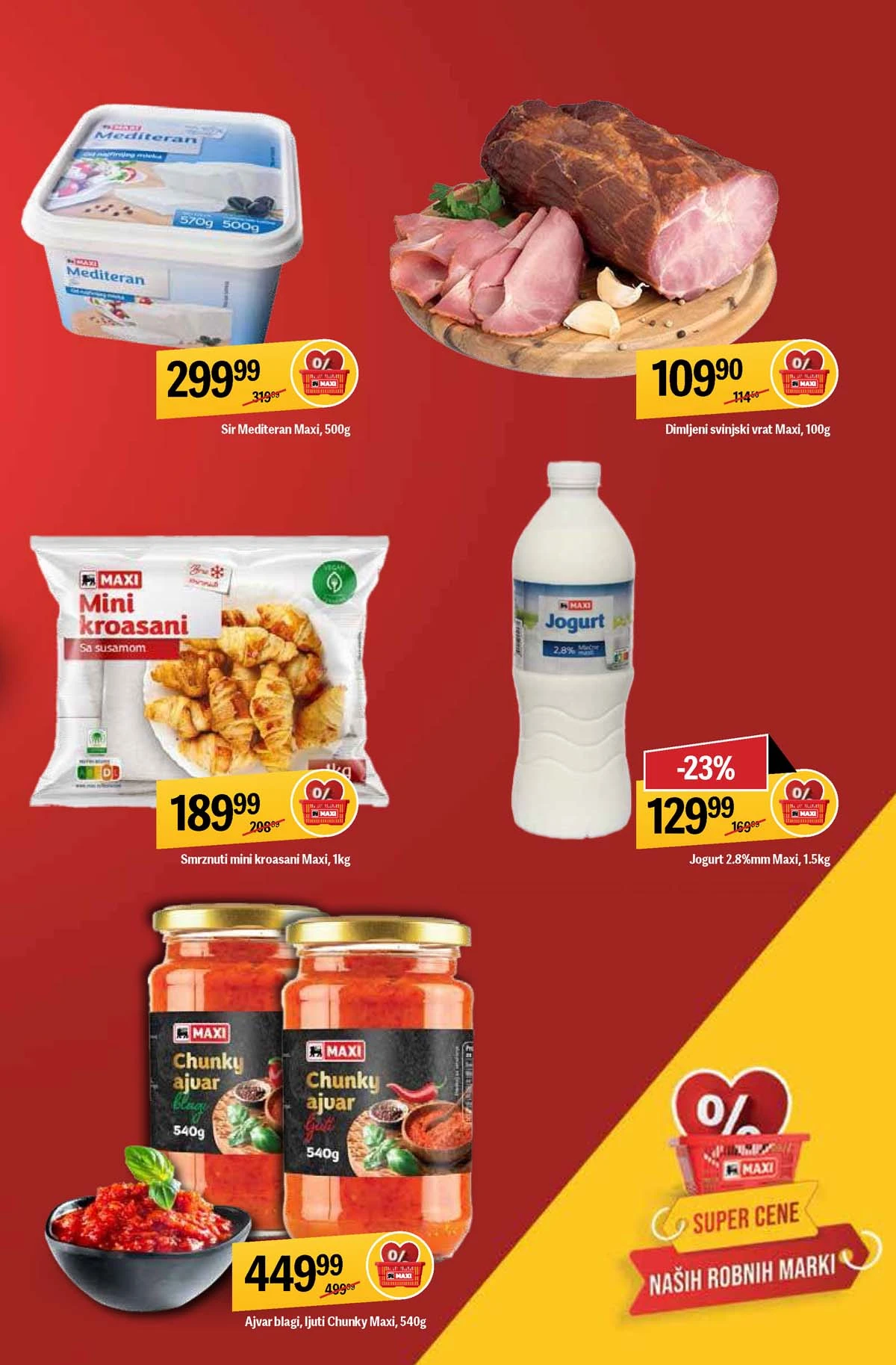 Maxi nedeljni katalog strana 5 mlečni proizvodi sirevi i jogurti akcija Srbija mart  2026