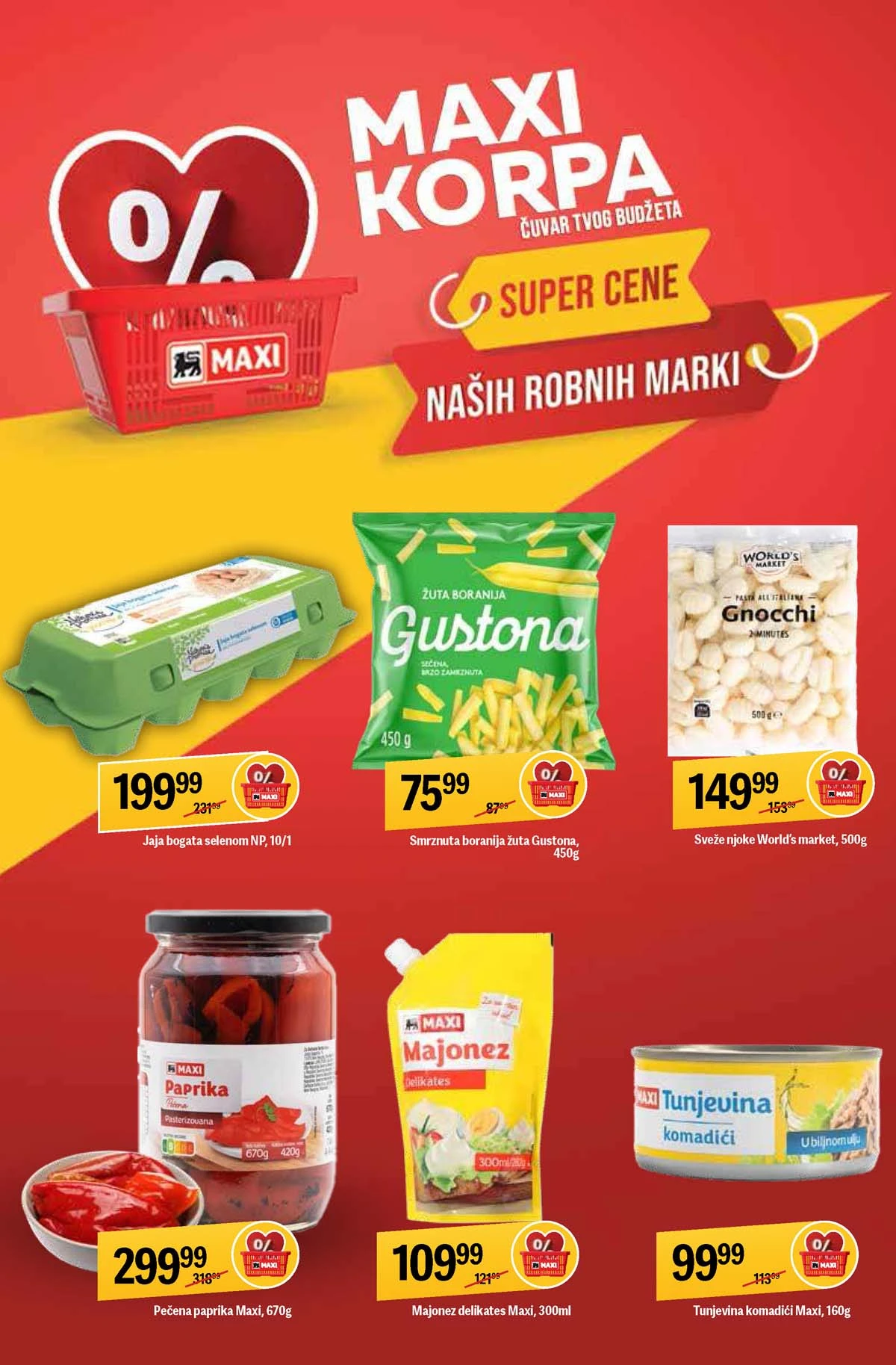 Maxi nedeljni katalog strana 6 voće i povrće po sniženim cenama Srbija mart  2026