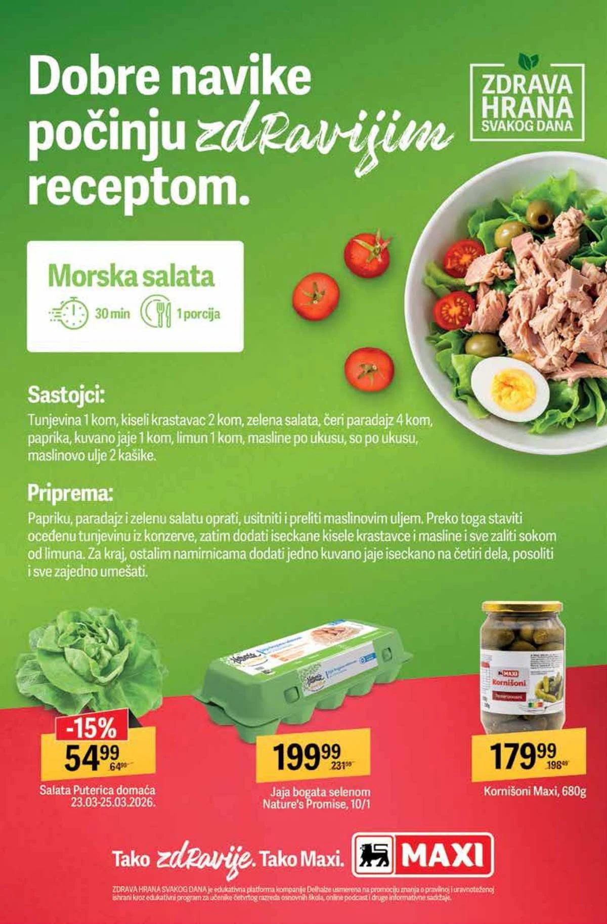 Maxi nedeljni katalog strana 10 zamrznuti proizvodi i gotova jela Srbija mart  2026