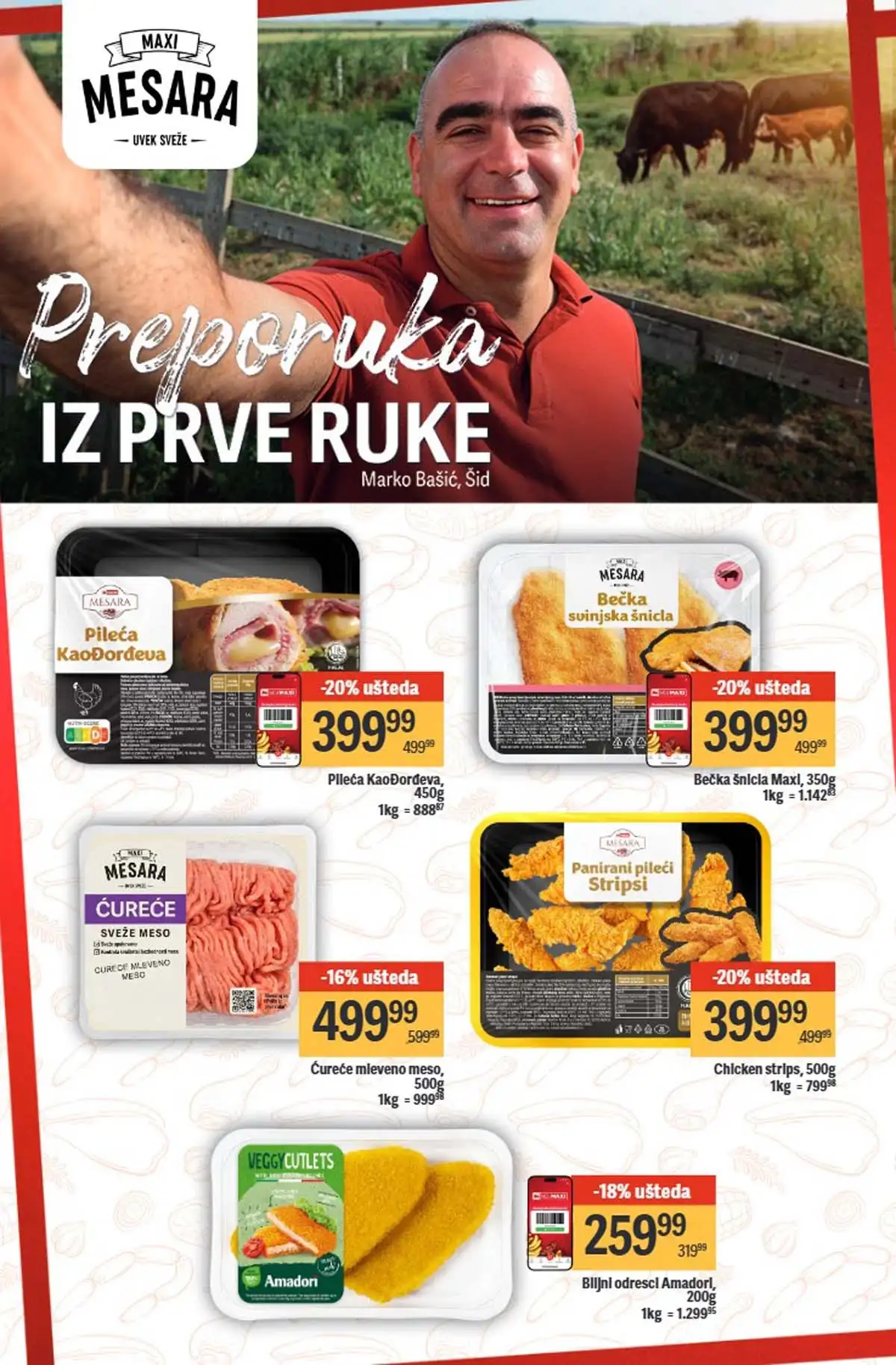 Maxi nedeljni katalog strana 10 zamrznuti proizvodi i gotova jela Srbija mart  2026