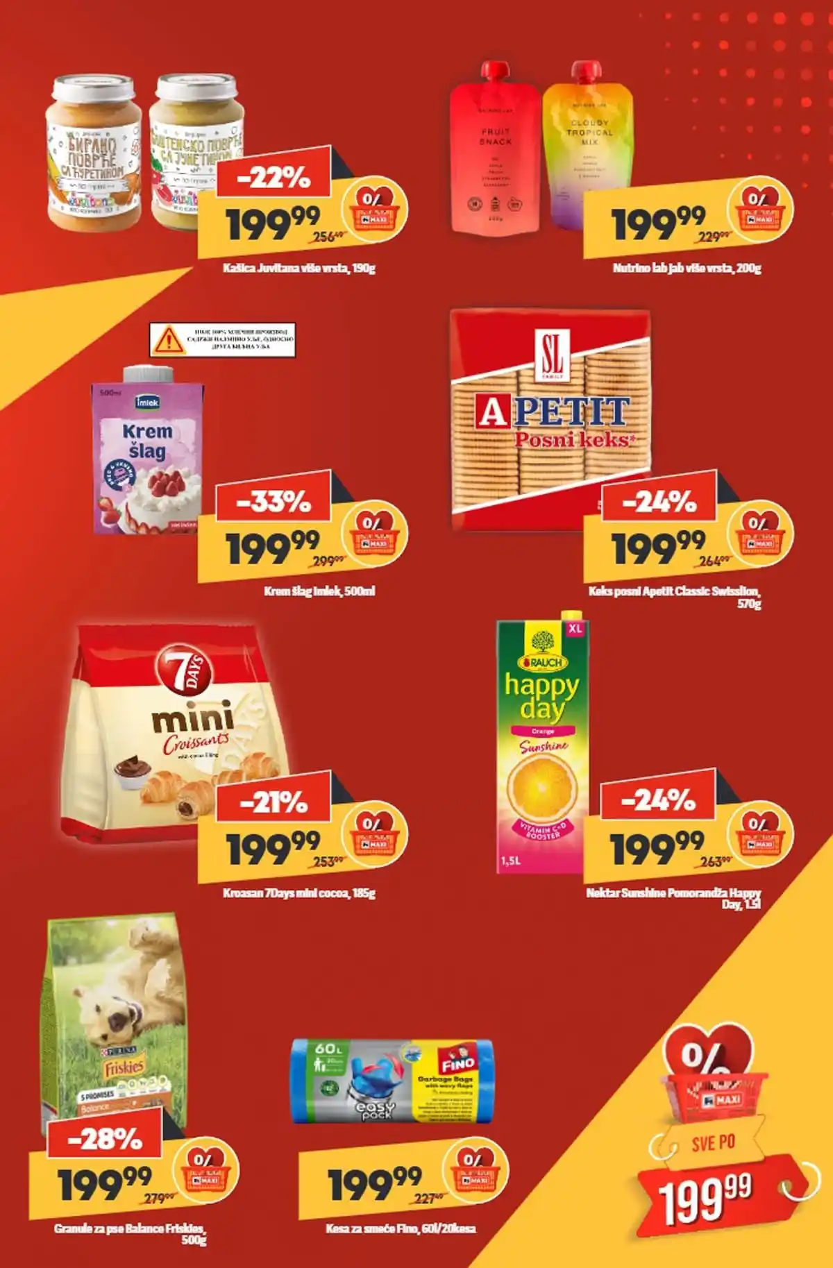 Maxi katalog nedeljna akcija strana 5 mlečni proizvodi sniženja do 4. mart 2026 Maxi nedeljni katalog strana 5 mlečni proizvodi sirevi i jogurti akcija Srbija mart 2026