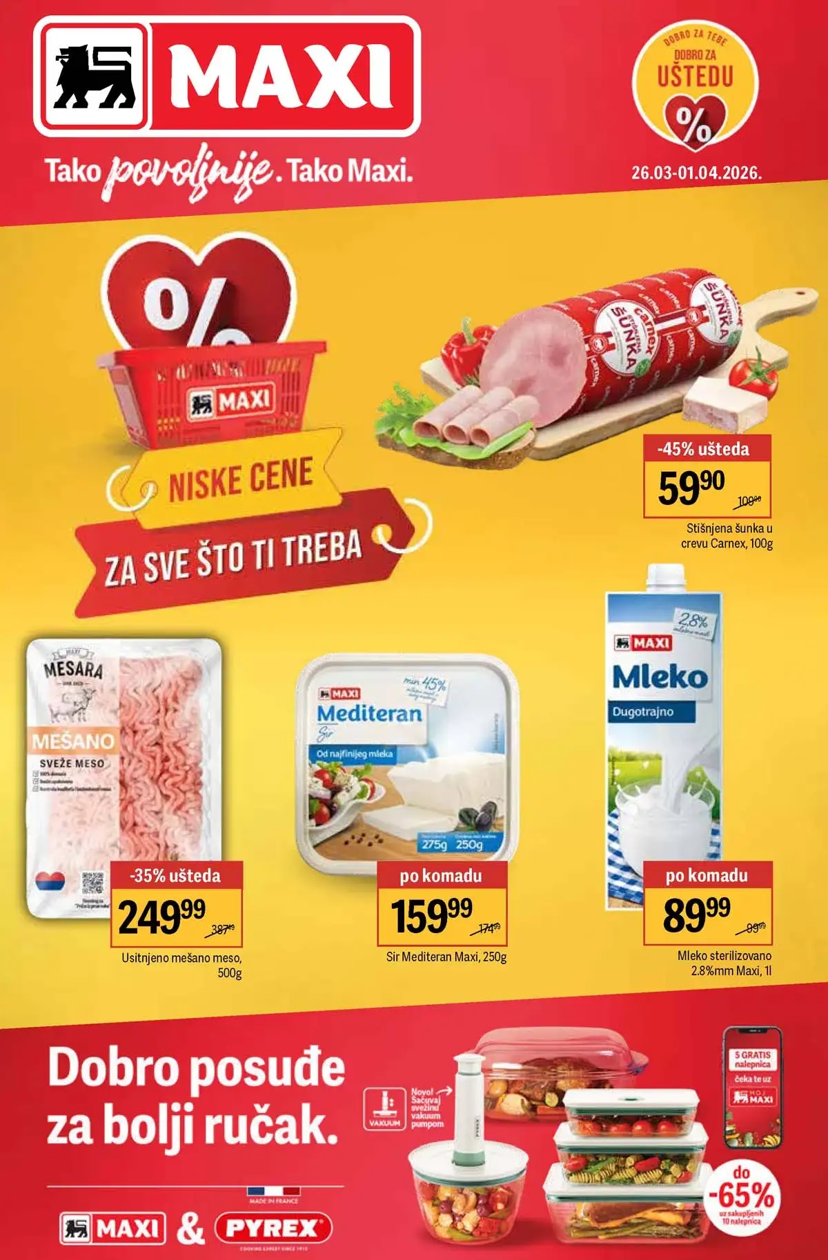 Maxi akcija do 50 posto katalog sniženja prehrana i piće mart 2026 Srbija