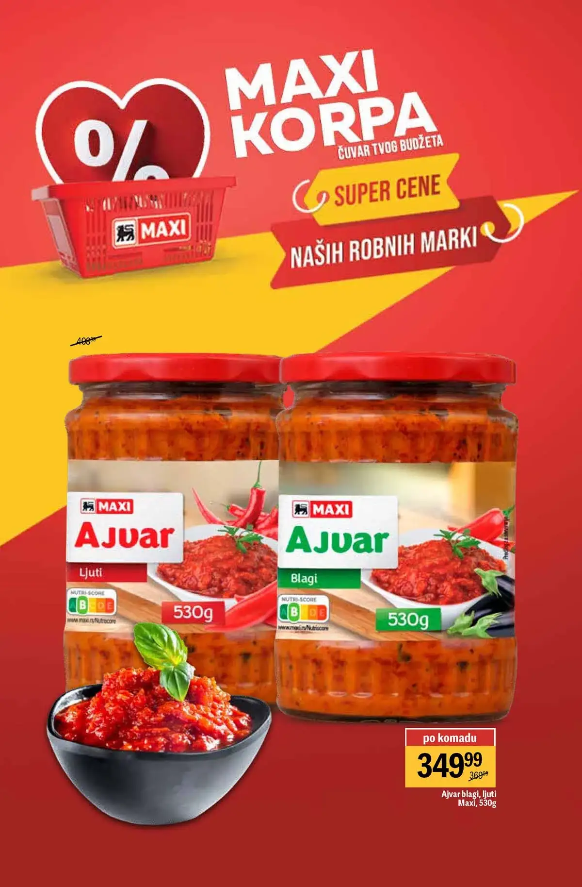 Maxi nedeljni katalog strana 3 akcijske cene hrane i pića Srbija mart  2026