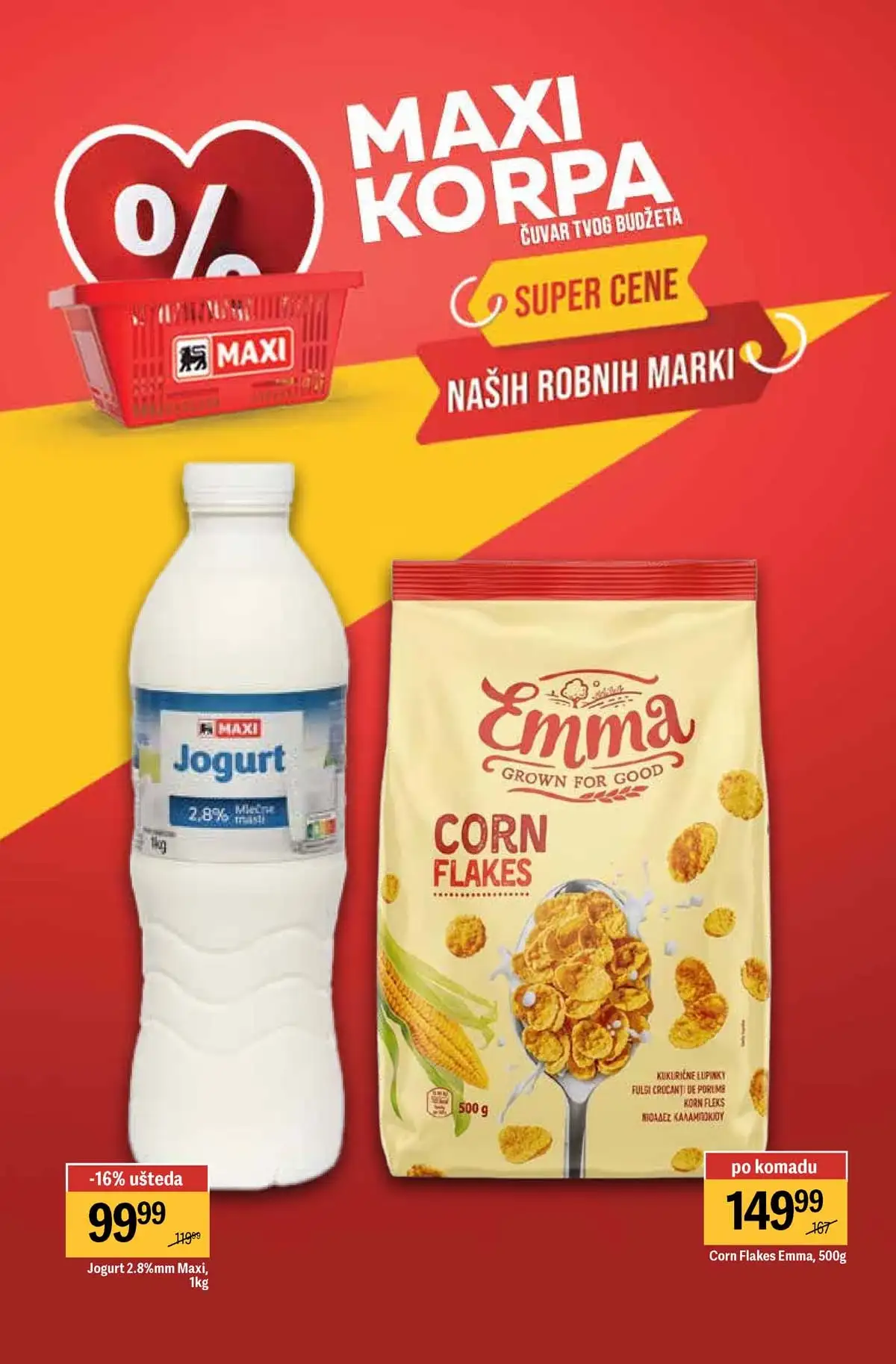 Maxi nedeljni katalog strana 7 pića i napici akcijske cene Srbija mart  2026