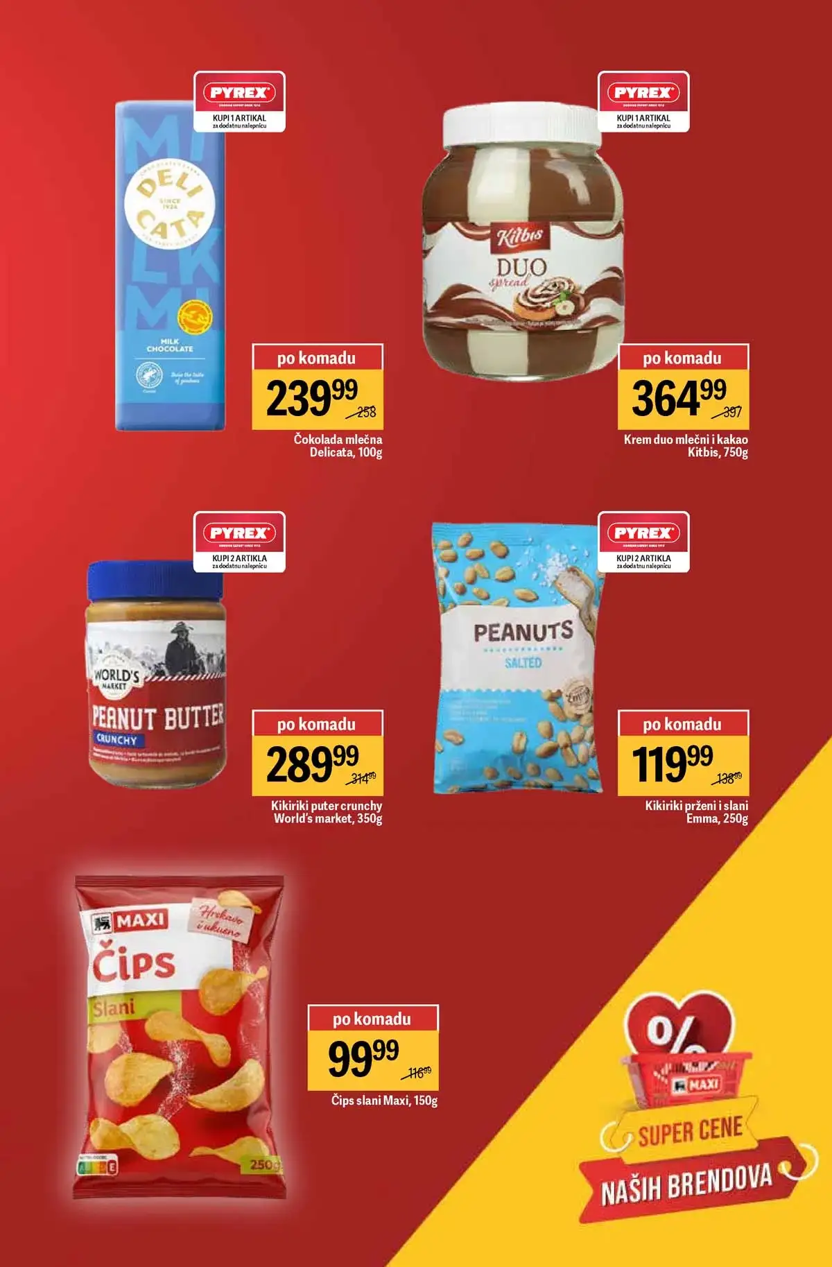 Maxi nedeljni katalog strana 9 osnovne namirnice brašno ulje šećer Srbija mart  2026