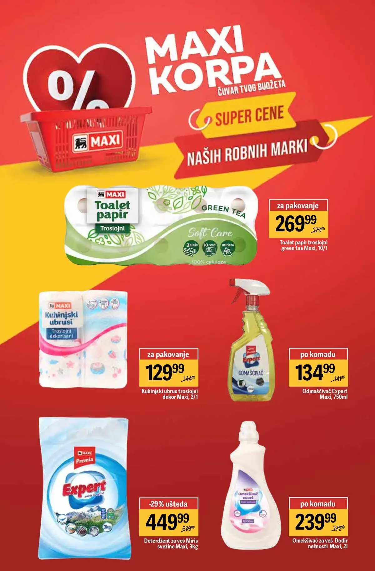 Maxi nedeljni katalog strana 12 kozmetika i higijena akcija Srbija mart  2026