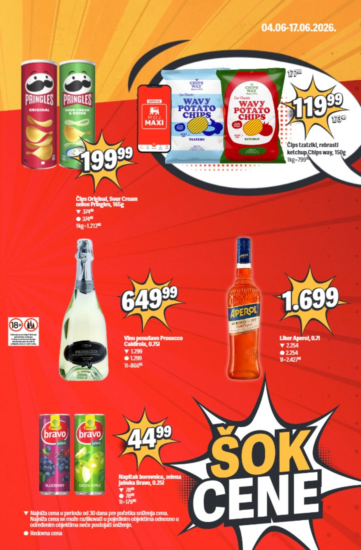 Maxi Šok Nedelja – grickalice, aperitivi i pića na akciji do 17.06.2026