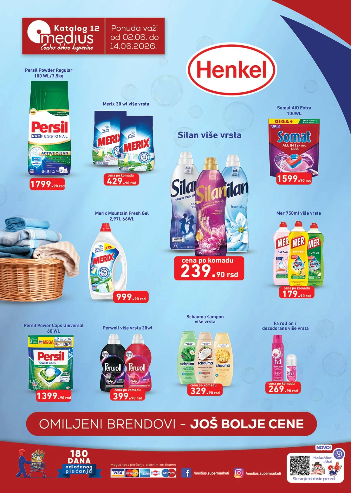 Medius Henkel katalog jun 2026 proizvodi za pranje veša i negu domaćinstva do 14.06.2026