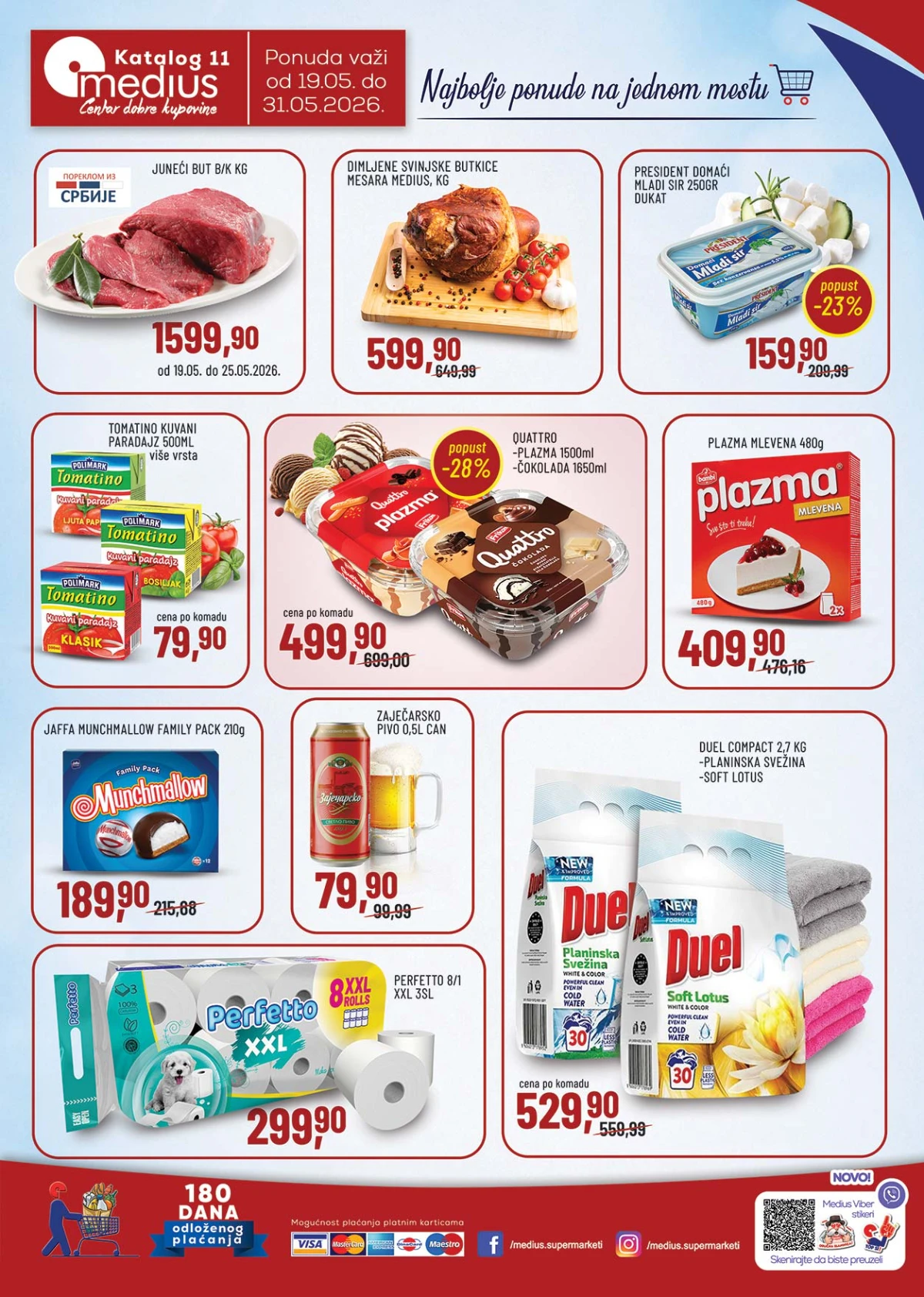 Medius katalog maj 2026 – Plazma, Quattro, meso, kafa, piće i hemija na akciji do 31.05.2026