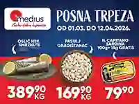 Medius akcija Posna trpeza sniženja prehrane i proizvoda za post do 12. aprila 2026.