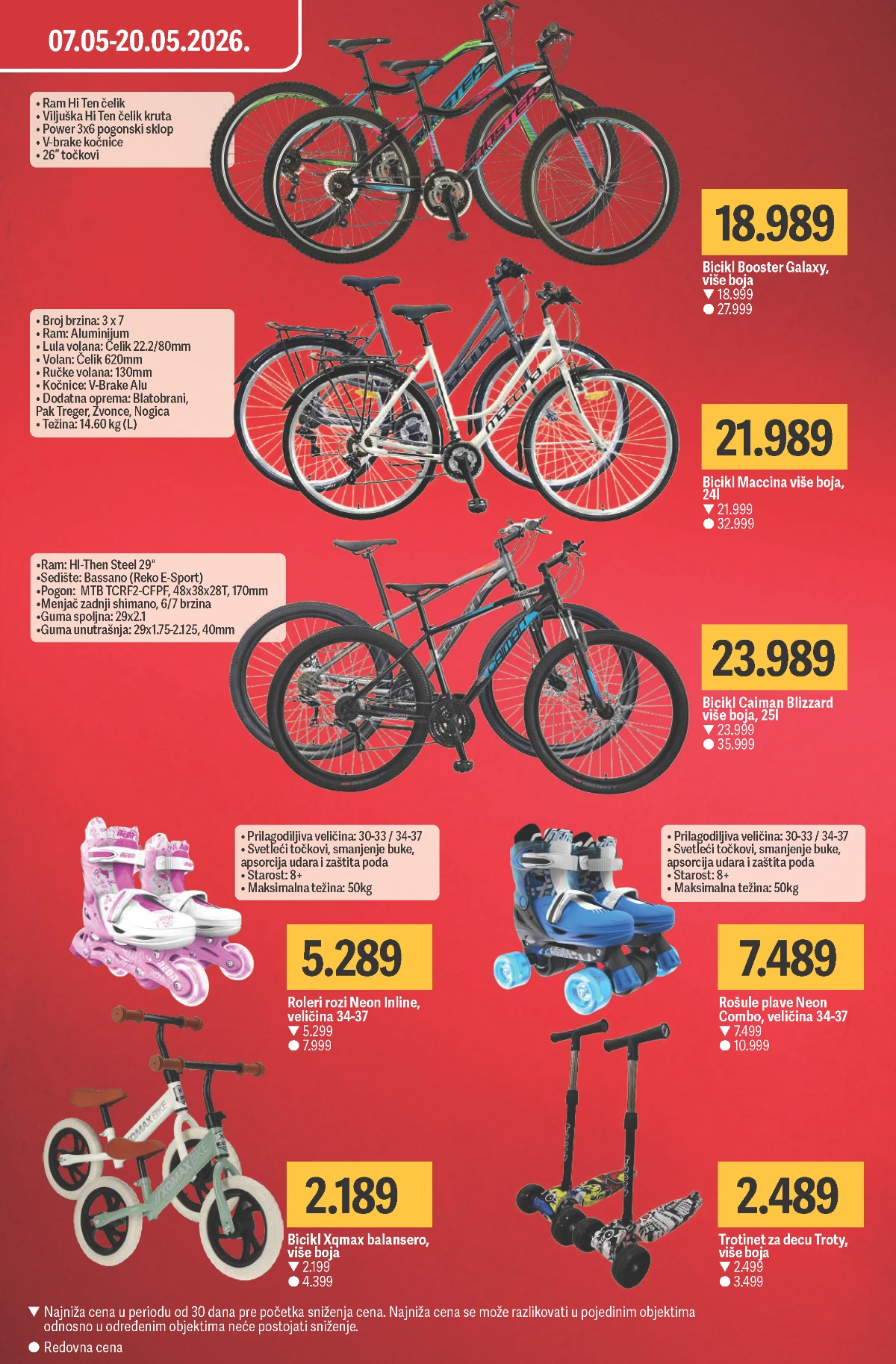 Mega Maxi bicikli, roleri i trotineti na akciji do 20.05.2026