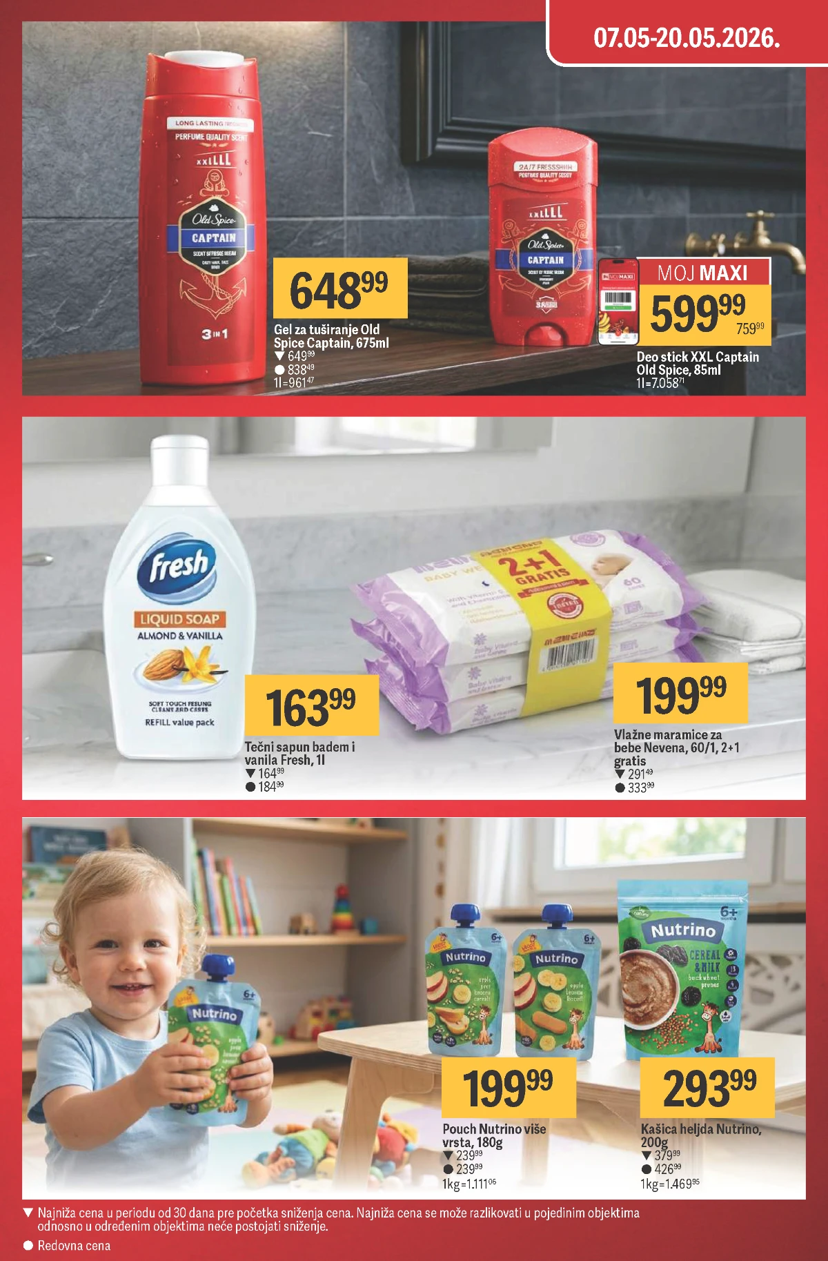 Mega Maxi kozmetika, baby program i higijena na akciji
