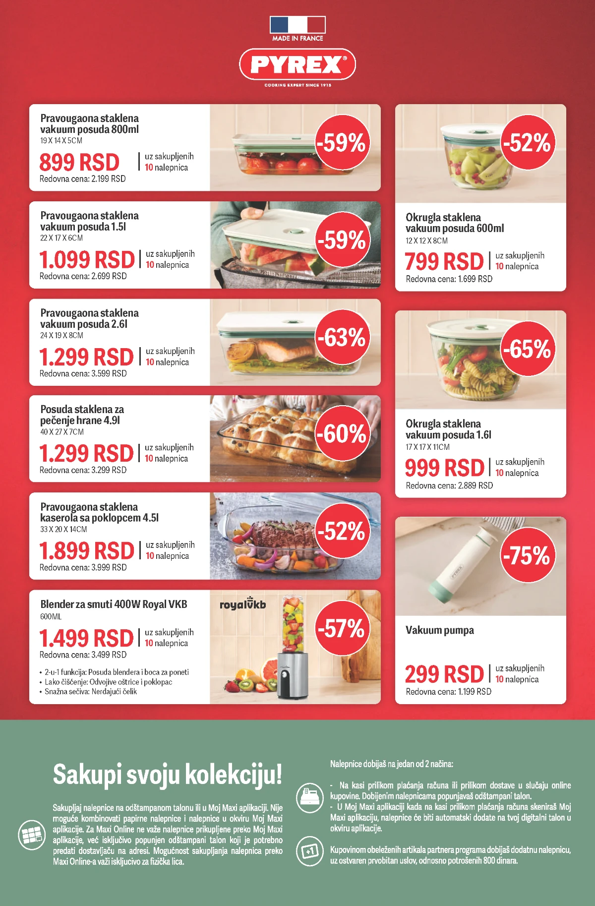 Mega Maxi Pyrex posude i blender na akciji do 75% uz nalepnice