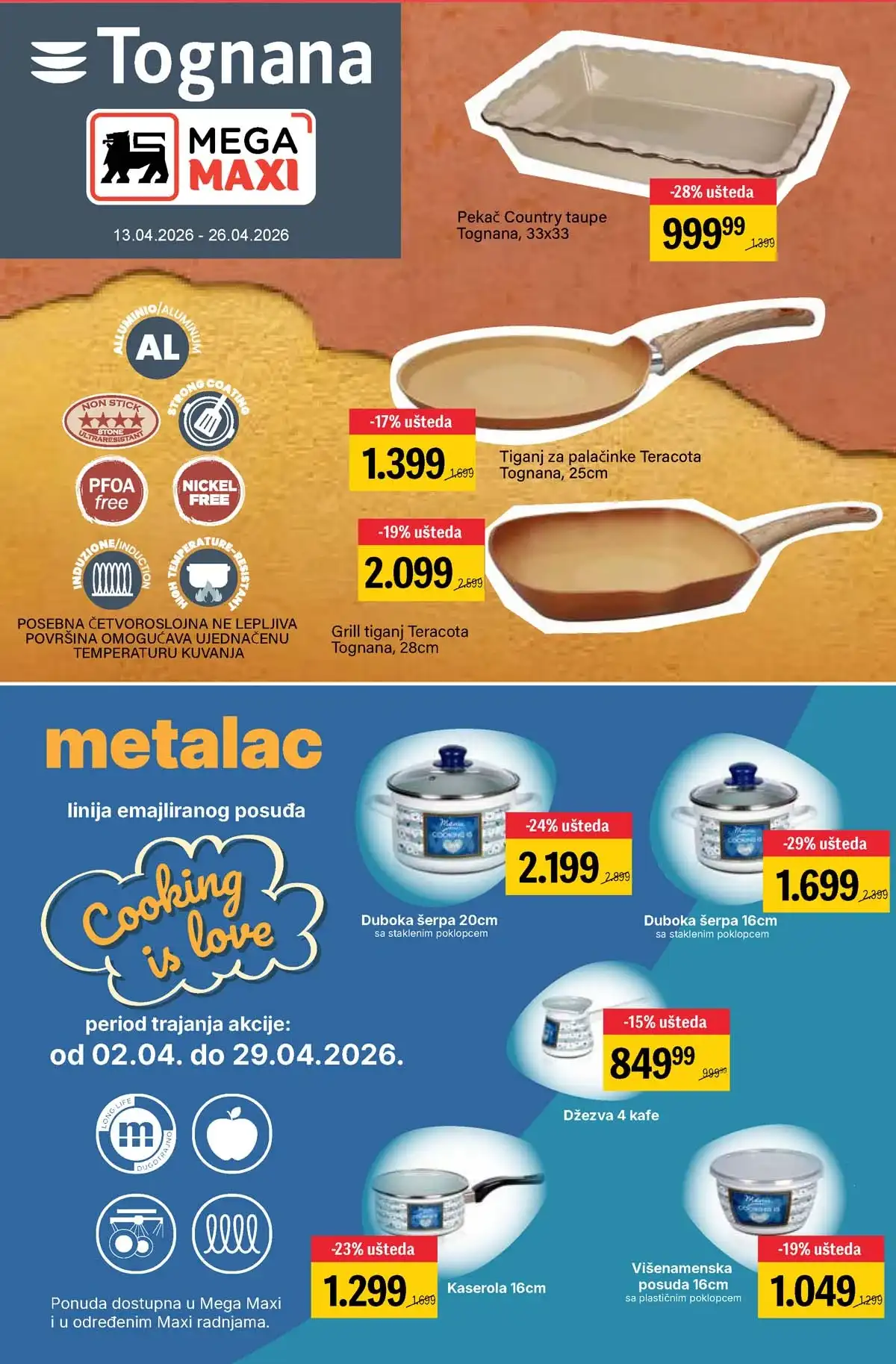 Maxi akcija do 59% strana 4 – ponude do 26.04.2026 Maxi akcija do 59% katalog strana 4 meso i delikatesi Srbija 2026