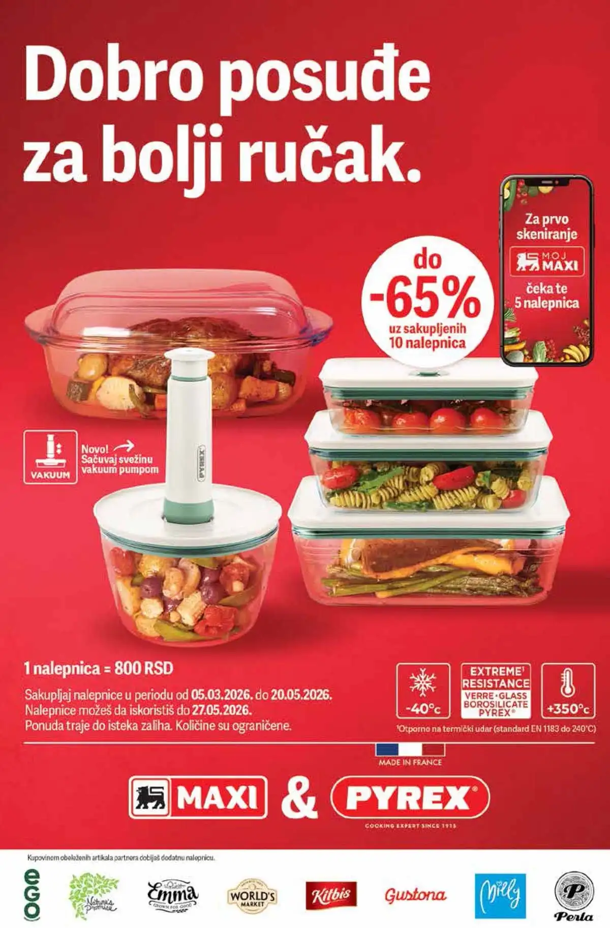 Maxi akcija do 59% strana 8 – ponude do 26.04.2026 Maxi akcija do 59% katalog strana 8 slatkiši i grickalice Srbija 2026