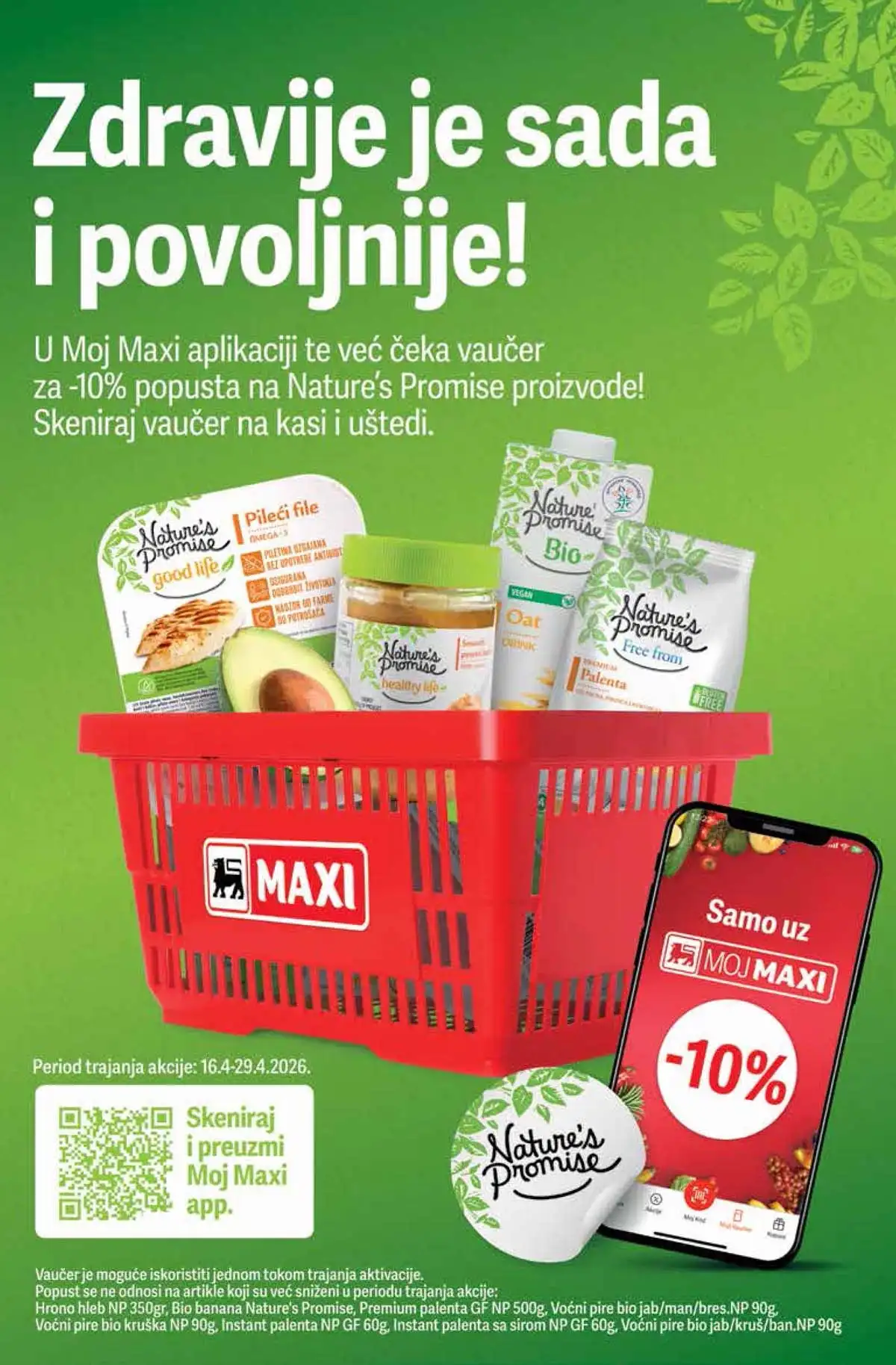 Maxi akcija do 59% strana 9 – ponude do 26.04.2026 Maxi akcija do 59% katalog strana 9 osnovne namirnice Srbija 2026