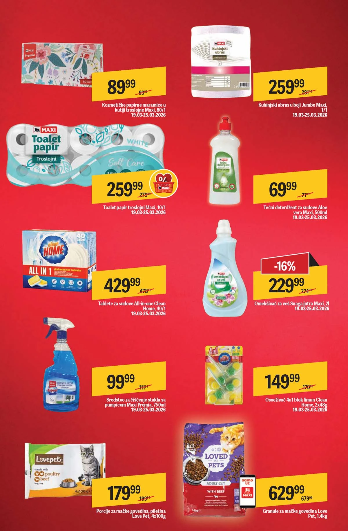 Maxi akcija veliki izbor proizvoda sniženja strana 6 MEGA Maxi katalog akcijska ponuda prehrane i potrepština strana 6
