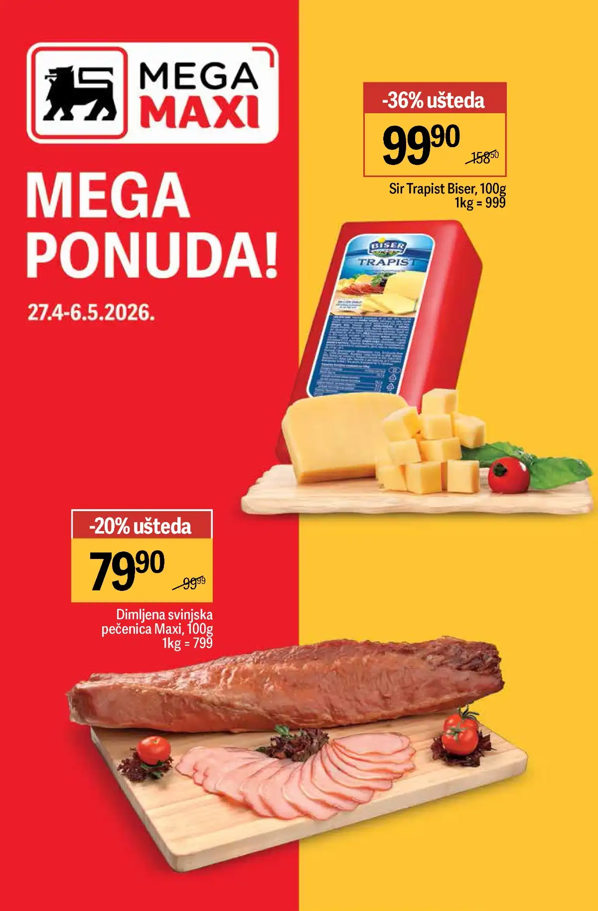 Maxi MEGA ponuda katalog sniženja do 06.05.2026 Srbija prehrana i kućni proizvodi