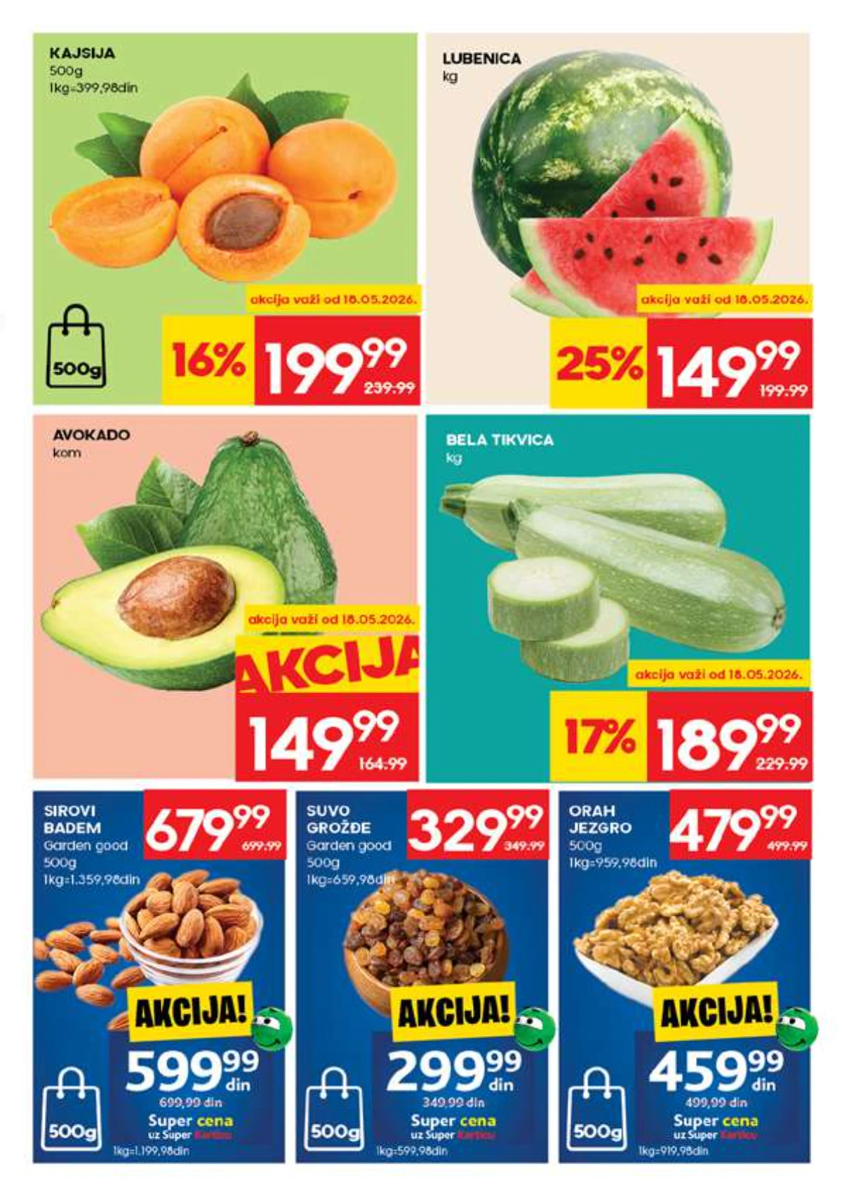 Mercator katalog akcija do 20. maja 2026 strana 3 sveže voće i povrće Srbija