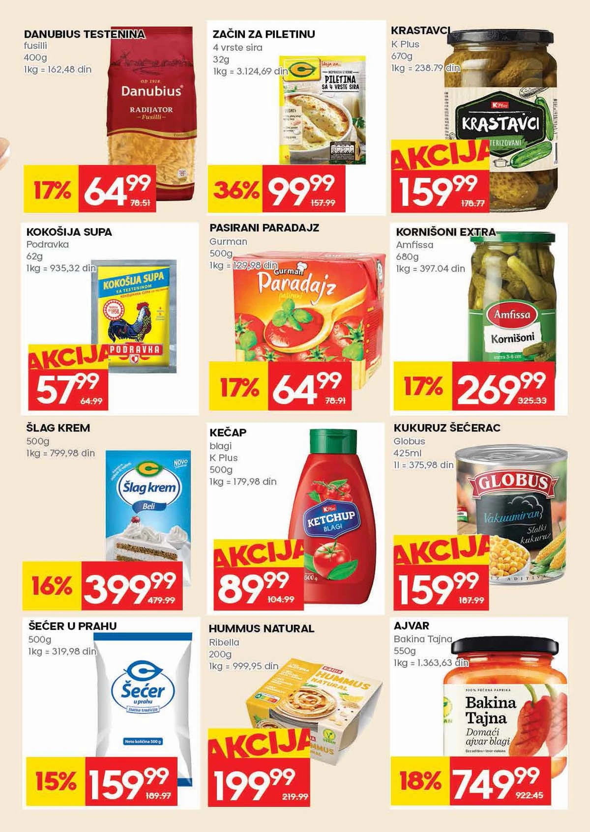 Mercator akcija katalog do 22. april 2026 strana 17 prehrambeni proizvodi i akcijske cene Srbija