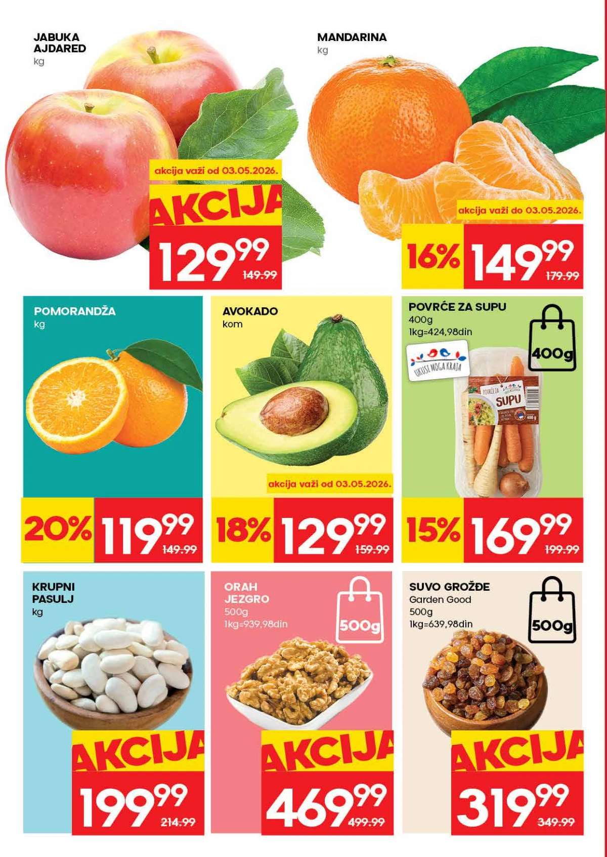 Mercator akcija katalog do 06. maja 2026 strana 2 prehrambeni proizvodi i akcijske cene Srbija