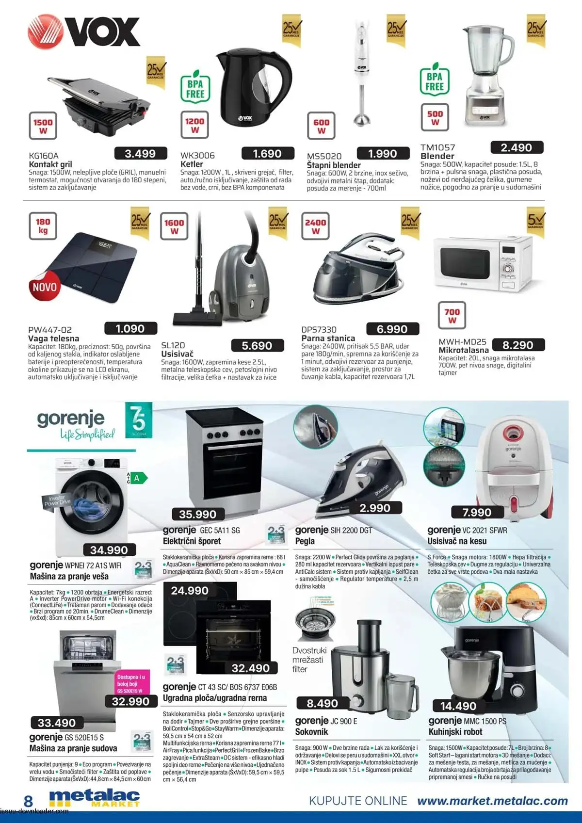 Metalac katalog akcija do 60% – ponuda za dom (strana 8)
