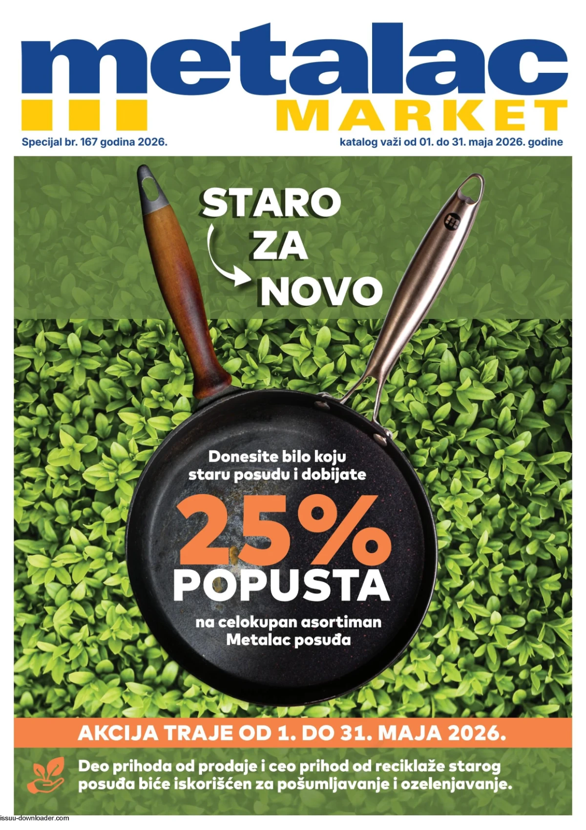 Metalac katalog maj 2026 staro za novo 25% popusta posuđe i bela tehnika do 31.05.2026