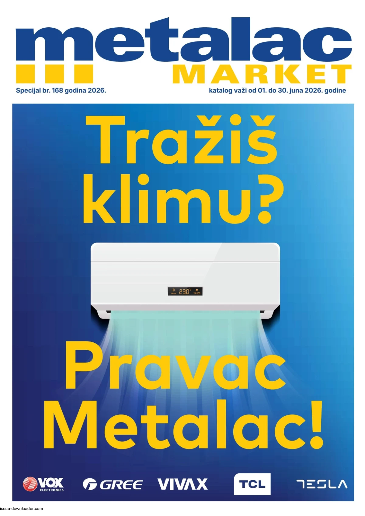 Metalac Market katalog jun 2026 – klima uređaji, bela tehnika i kućni aparati na akciji
