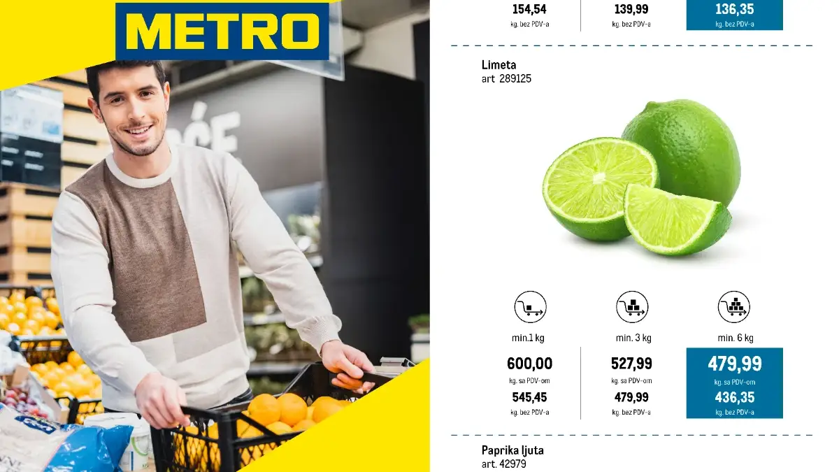 METRO Kupi više, plati manje – sniženja do 40% METRO akcija 19–25.05.2026 uz količinske popuste i sniženja do 40%