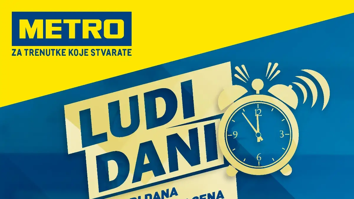 Metro Ludi Dani akcija do 24.05.2026 – klime, TV i kućna hemija na sniženju Metro Ludi Dani katalog maj 2026 sniženja na klime televizore meso piće i kućnu hemiju