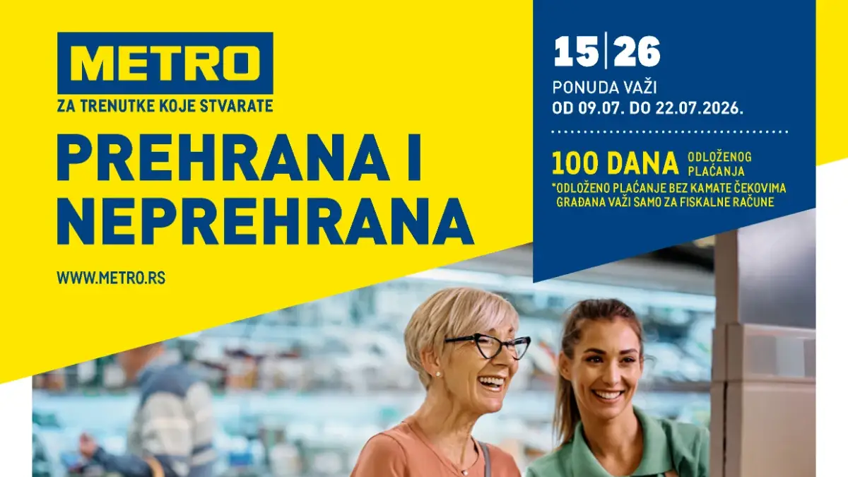 METRO katalog od 09. do 22.07.2026. – akcijske cene na prehranu, piće, kozmetiku i neprehranu