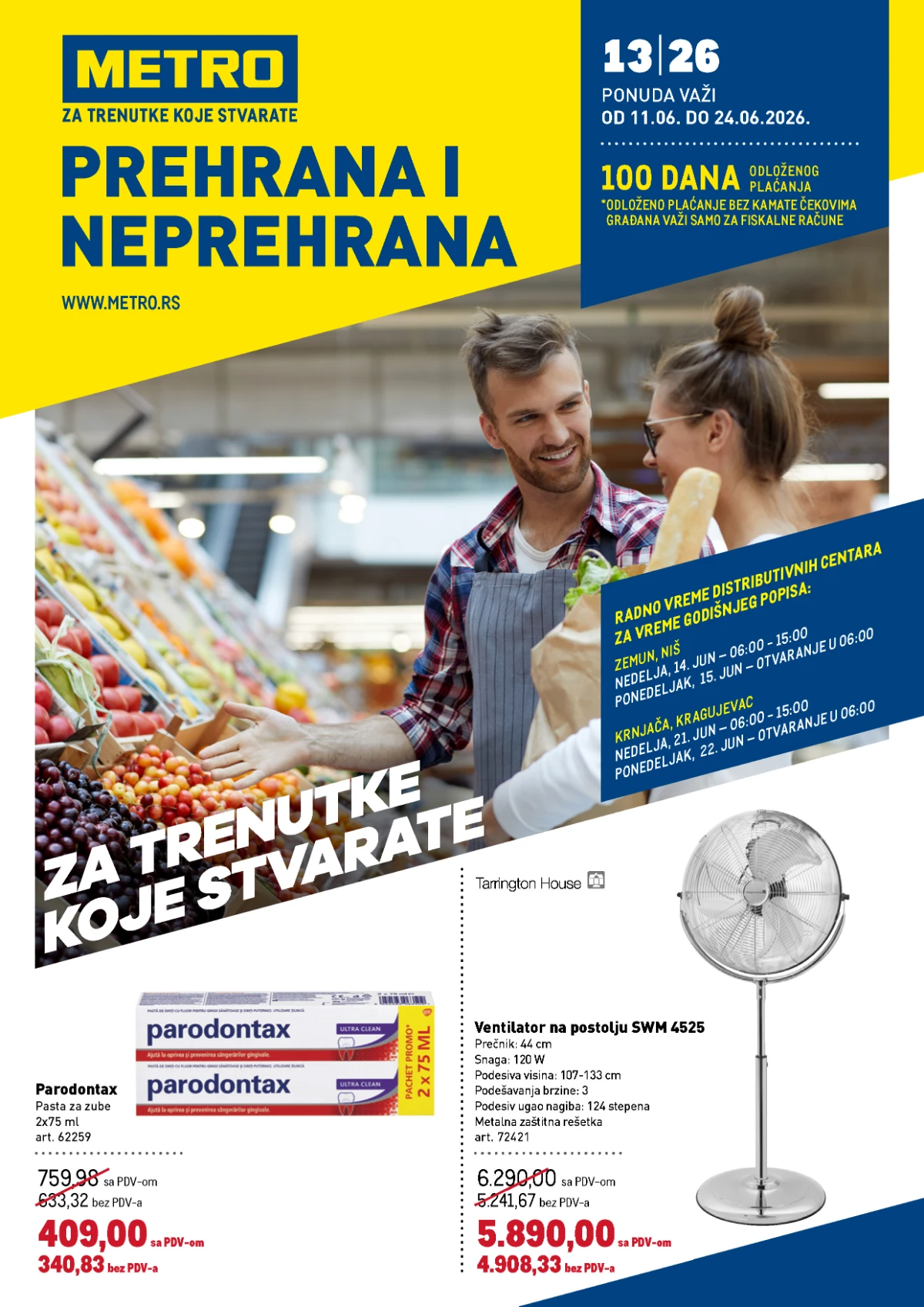 Metro akcija do 46% popusta – prehrana, piće, kozmetika i neprehrana na sniženju do 24.06.2026