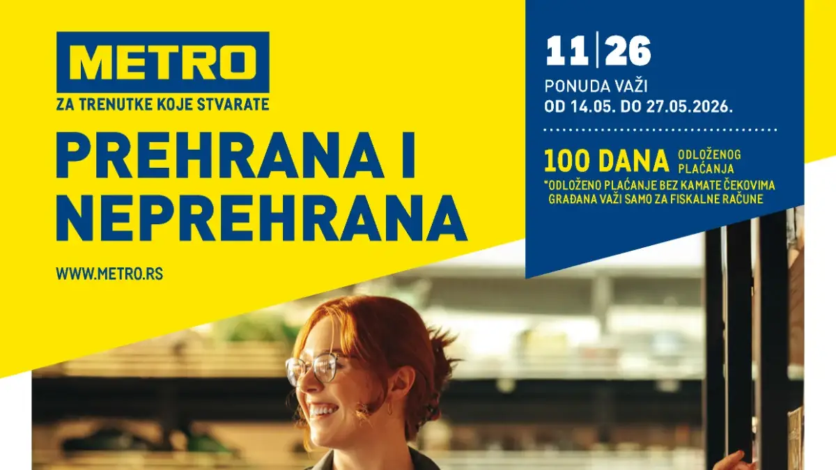 METRO katalog akcija – prehrana i neprehrana na sniženju do 27. maja 2026