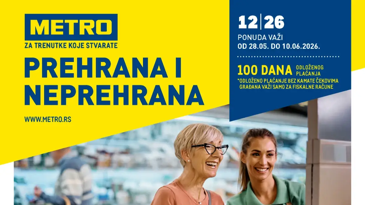 METRO katalog akcija do 10.06.2026 – prehrana, piće, kozmetika i neprehrana na sniženju do 50%