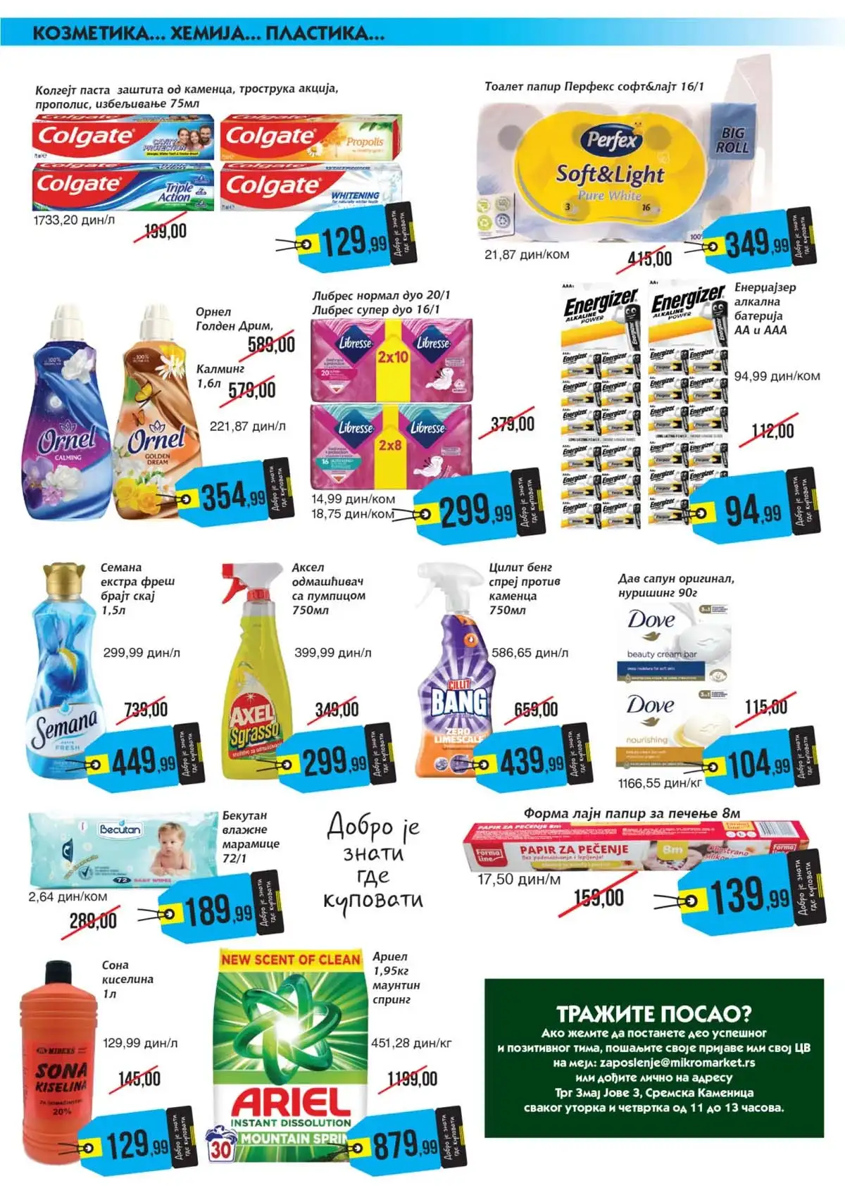 Mikromarket sniženja – prehrambeni proizvodi na akciji