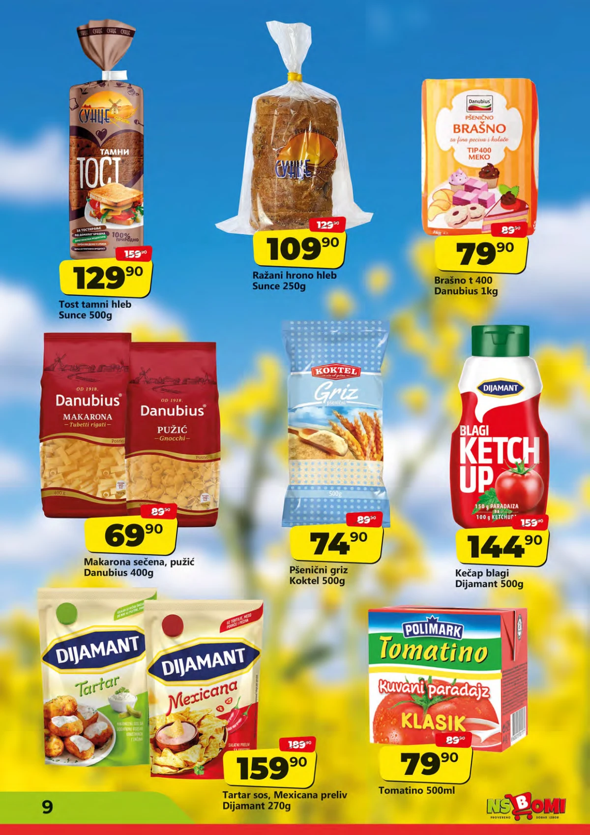 NS Bomi grickalice i namazi akcija do 11.06.2026 – strana 9 NS Bomi katalog chips grickalice eurokrem i namazi na akciji do 11.06.2026