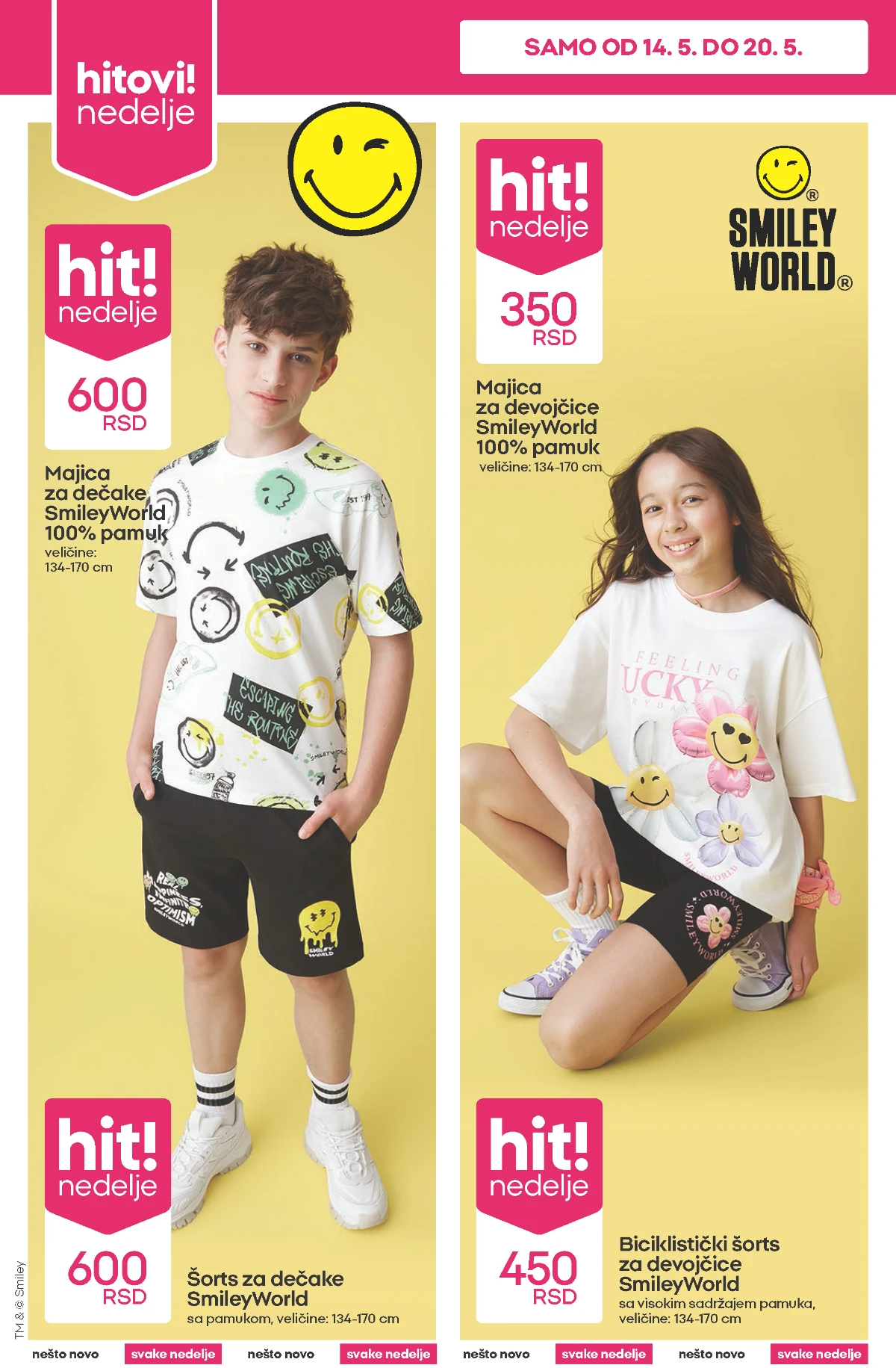 Pepco katalog strana 4 SmileyWorld majice i šortsevi za decu