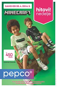 Pepco akcija Minecraft kolekcija za decu od 450 RSD katalog do 06.05.2026