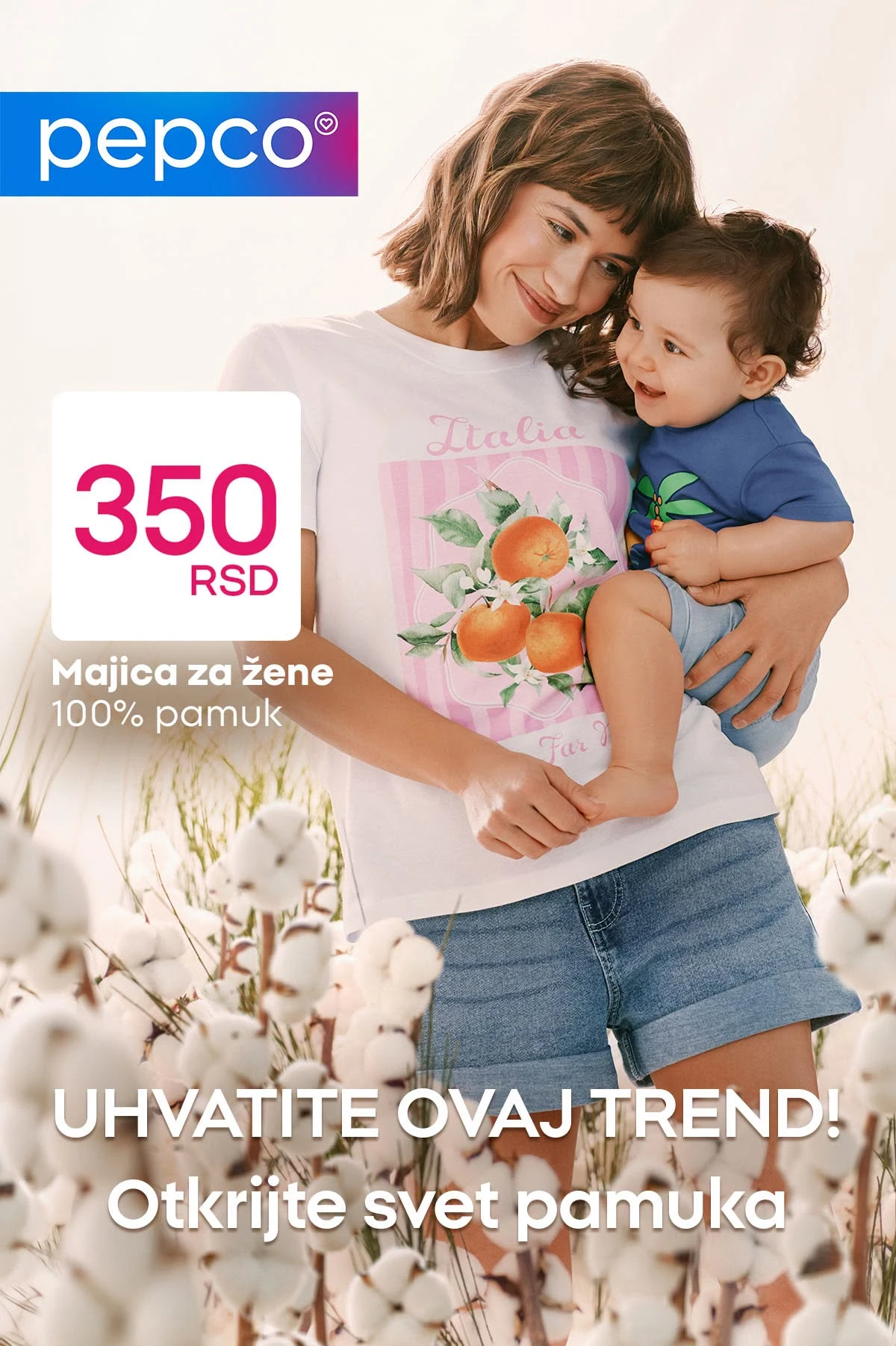 Pepco katalog maj 2026 – pamučne majice za žene muškarce i decu od 250 RSD