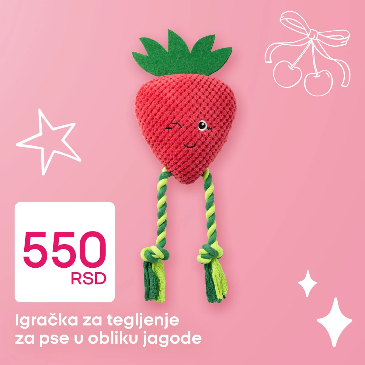 Pepco igračka za pse u obliku jagode 550 RSD katalog