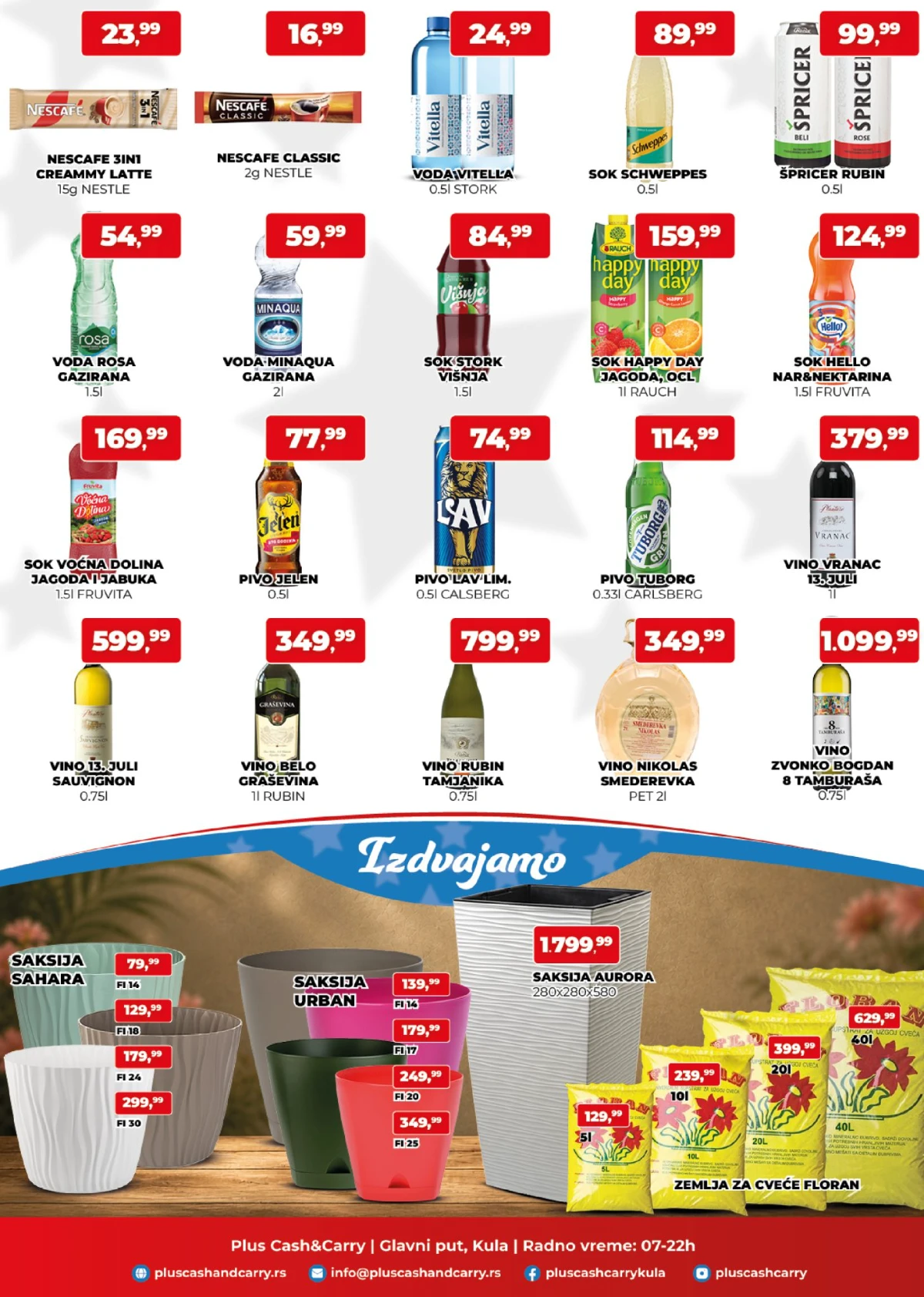 Plus Cash & Carry katalog strana 3 – sokovi, vino, pivo i baštenski program na akciji