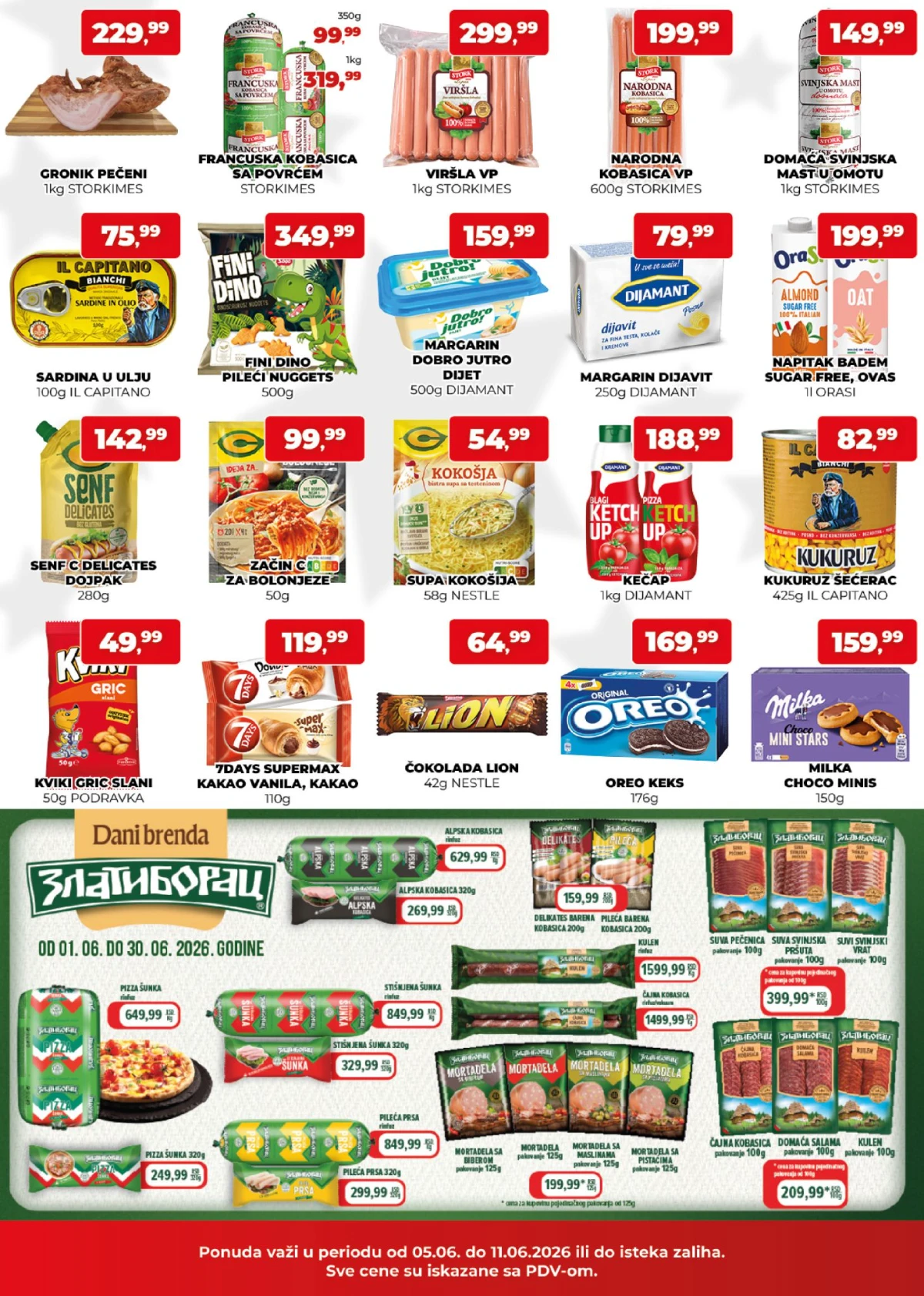 Plus Cash&Carry katalog strana 2 – mesne prerađevine, gotova jela, slatkiši i prehrana na akciji