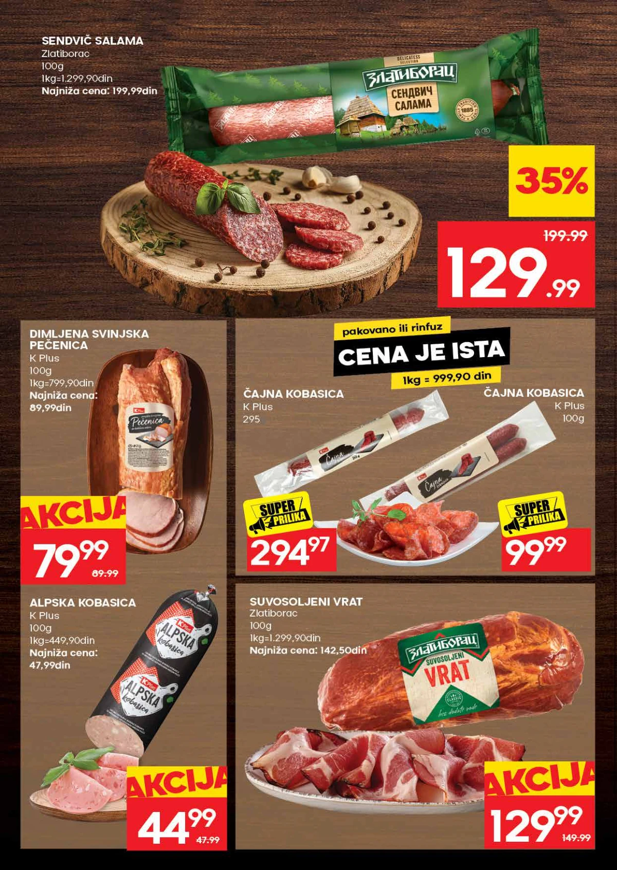 Roda katalog strana 6 – premium šunka, kačkavalj, edamer i kulen na akciji
