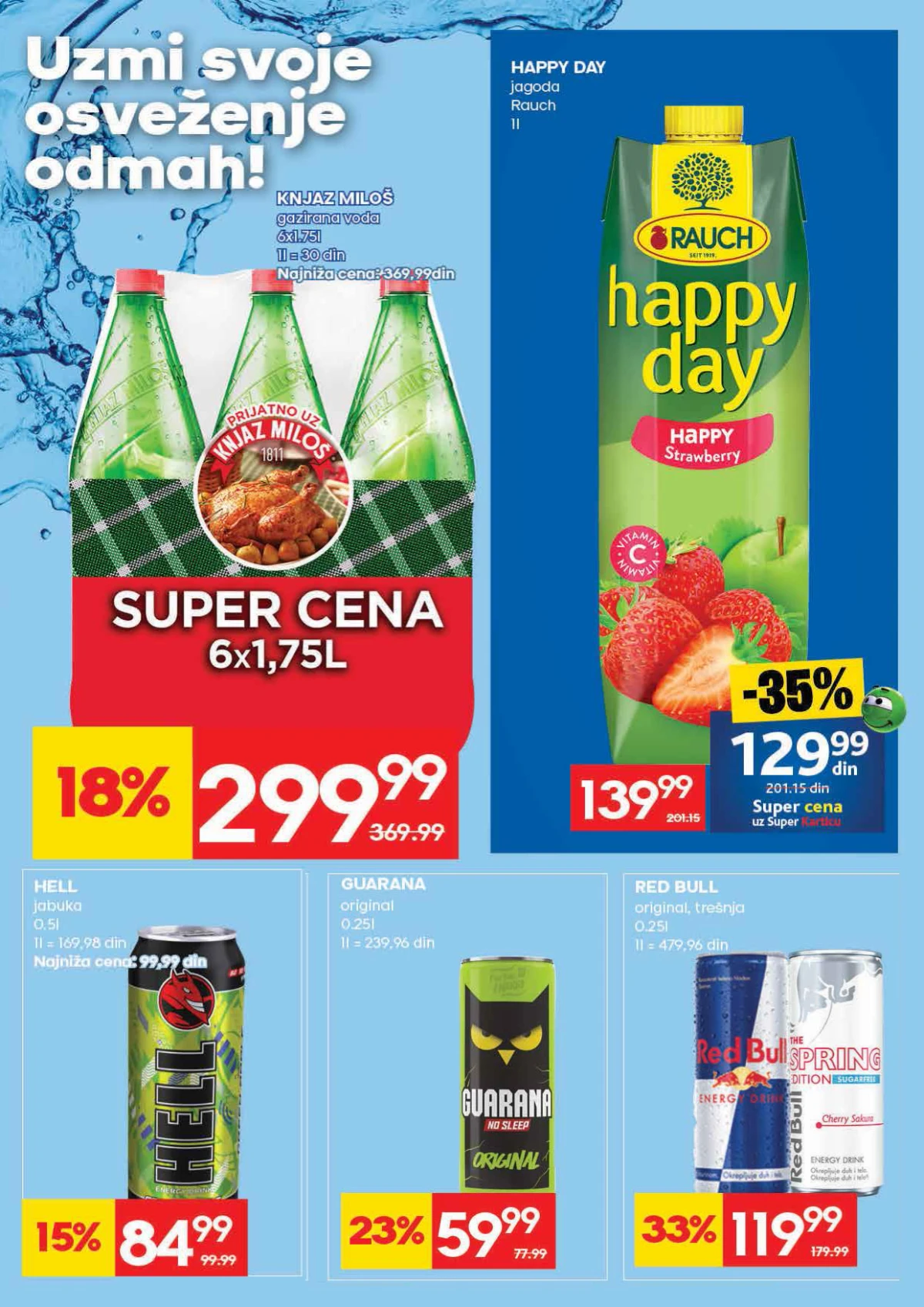 Roda katalog strana 25 – Happy Day, Knjaz Miloš, Hell, Guarana i Red Bull na akciji