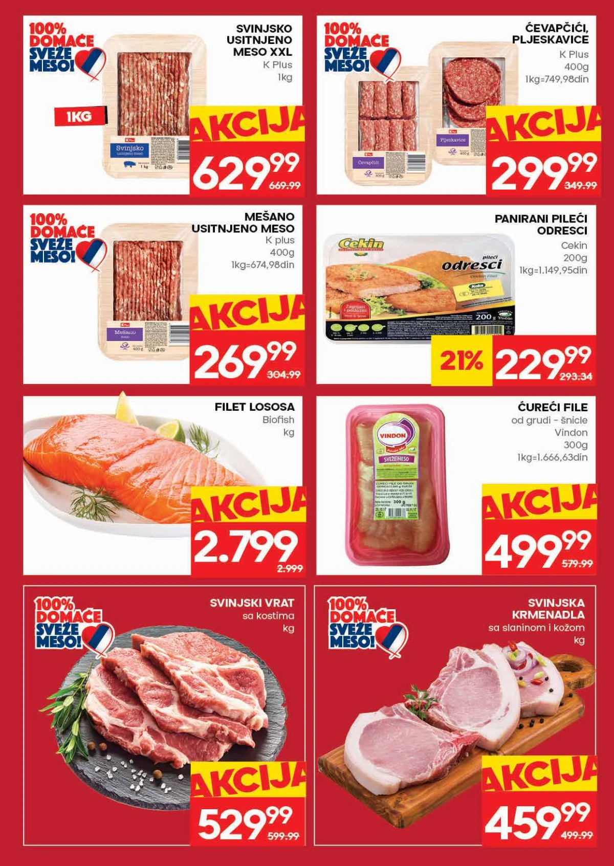 Roda katalog strana 5 – ćevapi, losos, pileći odresci i svinjski vrat na sniženju