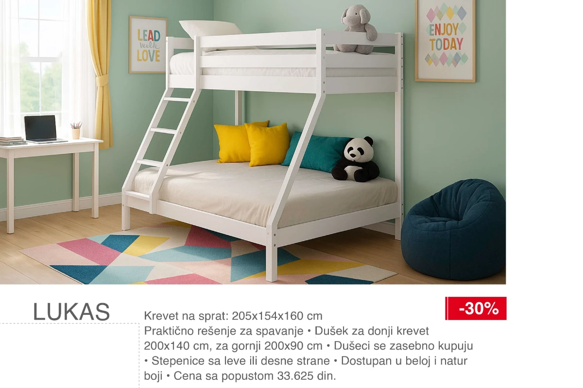 SIMPO Lukas krevet na sprat popust 30% katalog maj 2026 strana 5