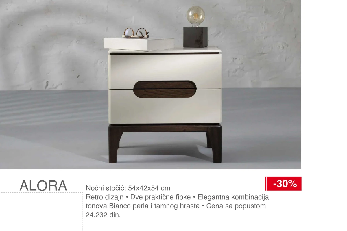SIMPO Alora noćni stočić popust 30% katalog maj 2026 strana 9