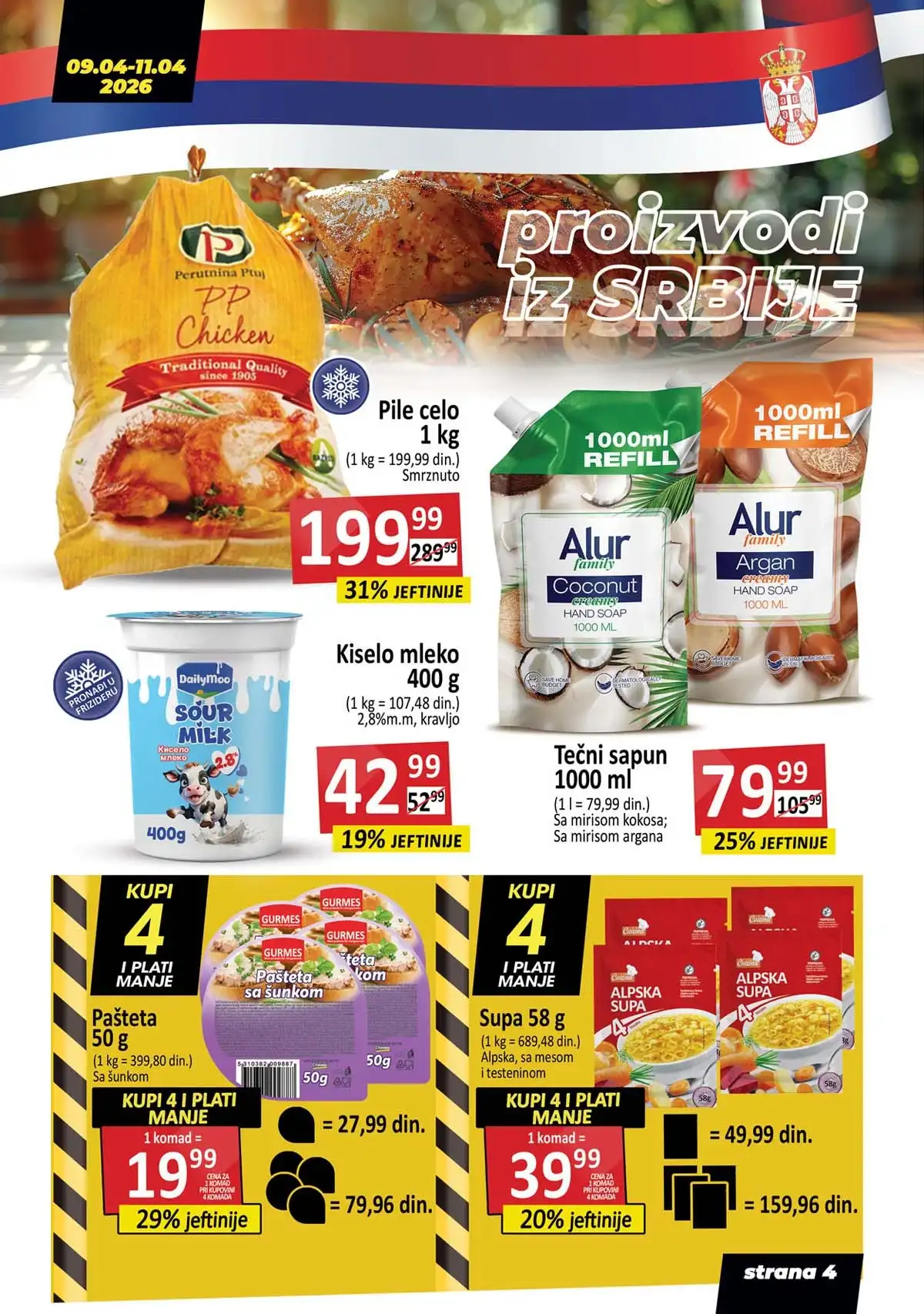 Stokomak mlečni proizvodi – katalog sniženja do 11.04.2026 Stokomak akcija do 38% – mlečni proizvodi, mleko, sir i jogurt na sniženju